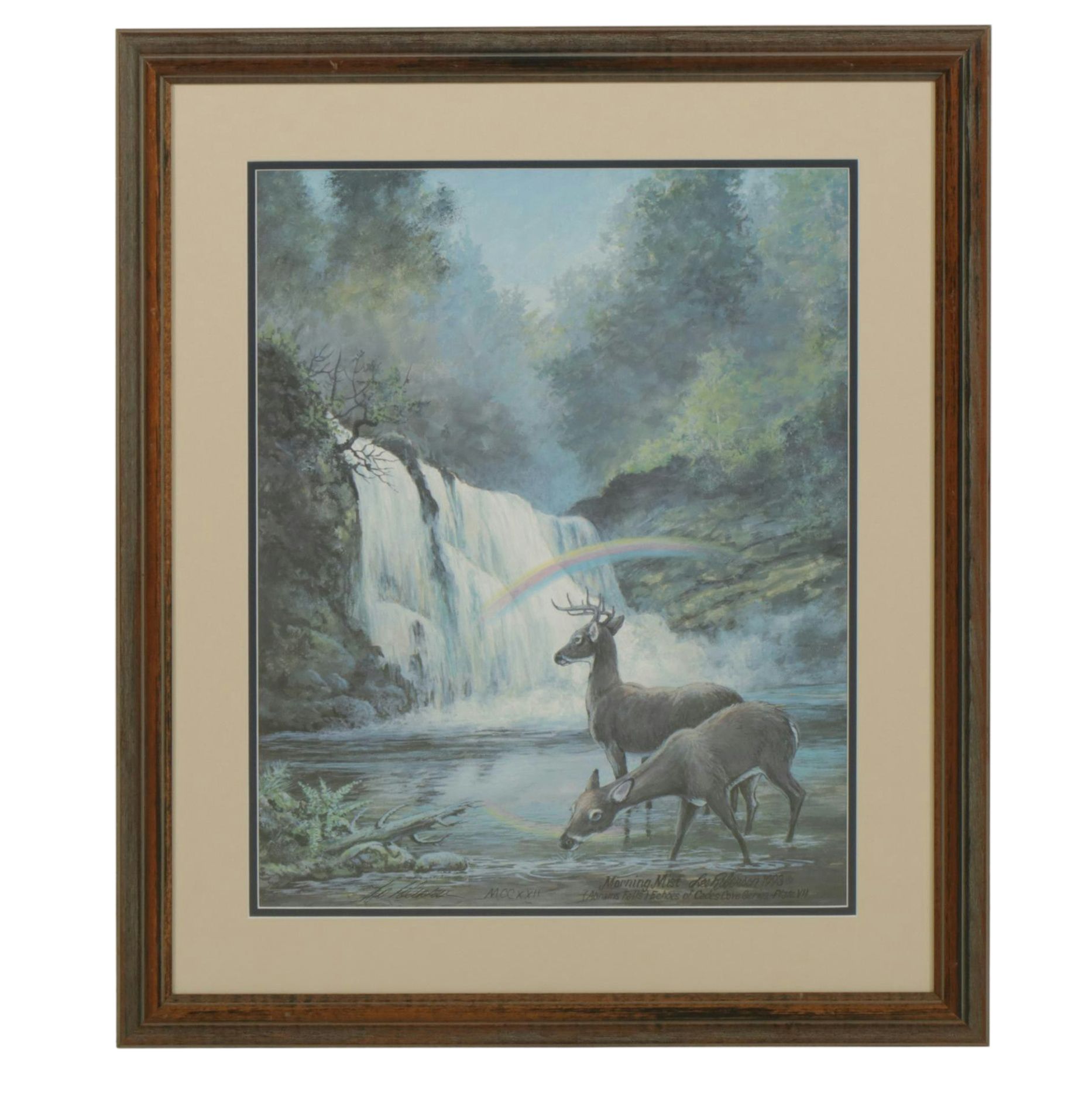 Lee Roberson Offset Lithograph "Morning Mist" from Echoes of Cades Cove Series