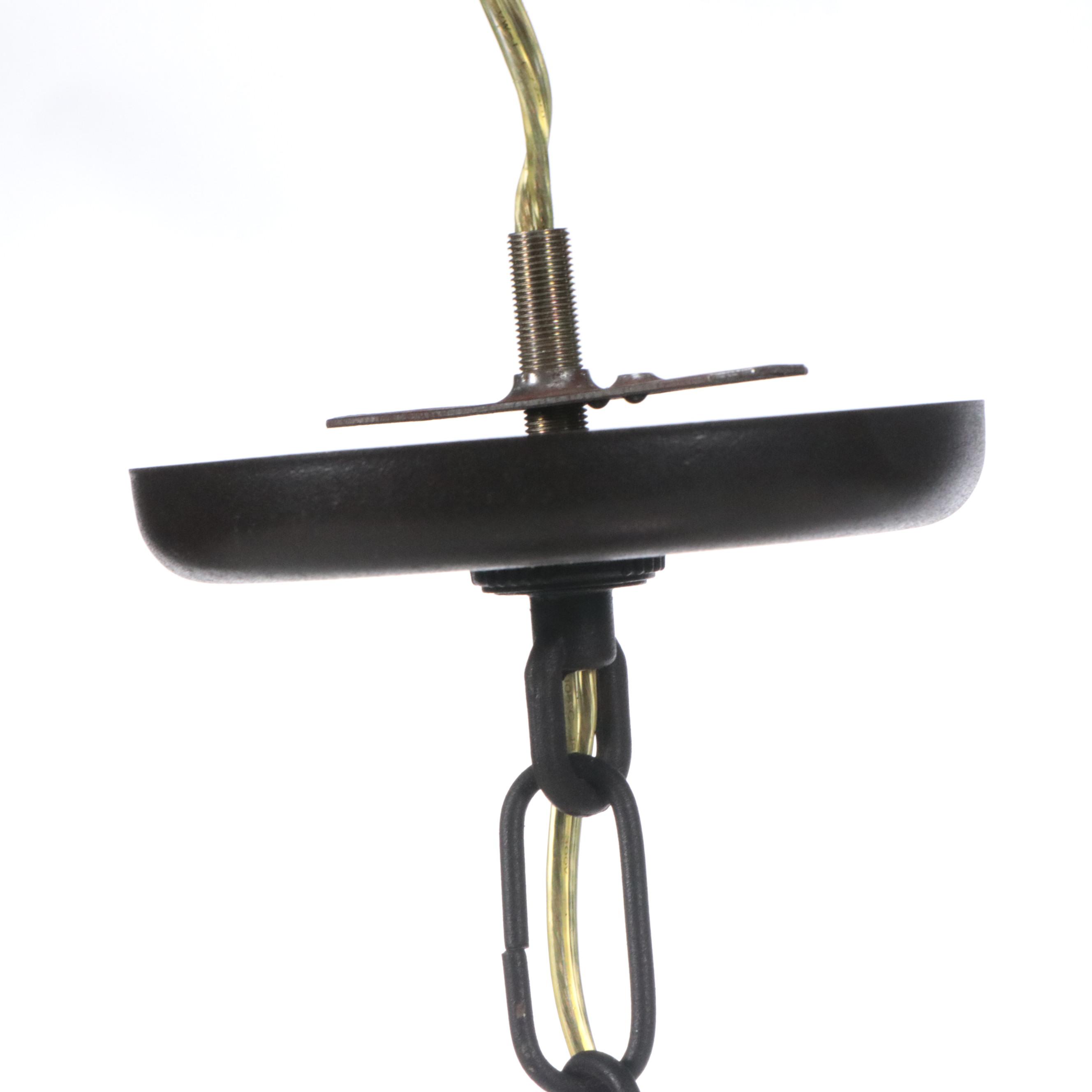 Forecast Lighting Co. Iridescent Slag Glass Squared Pendant Light