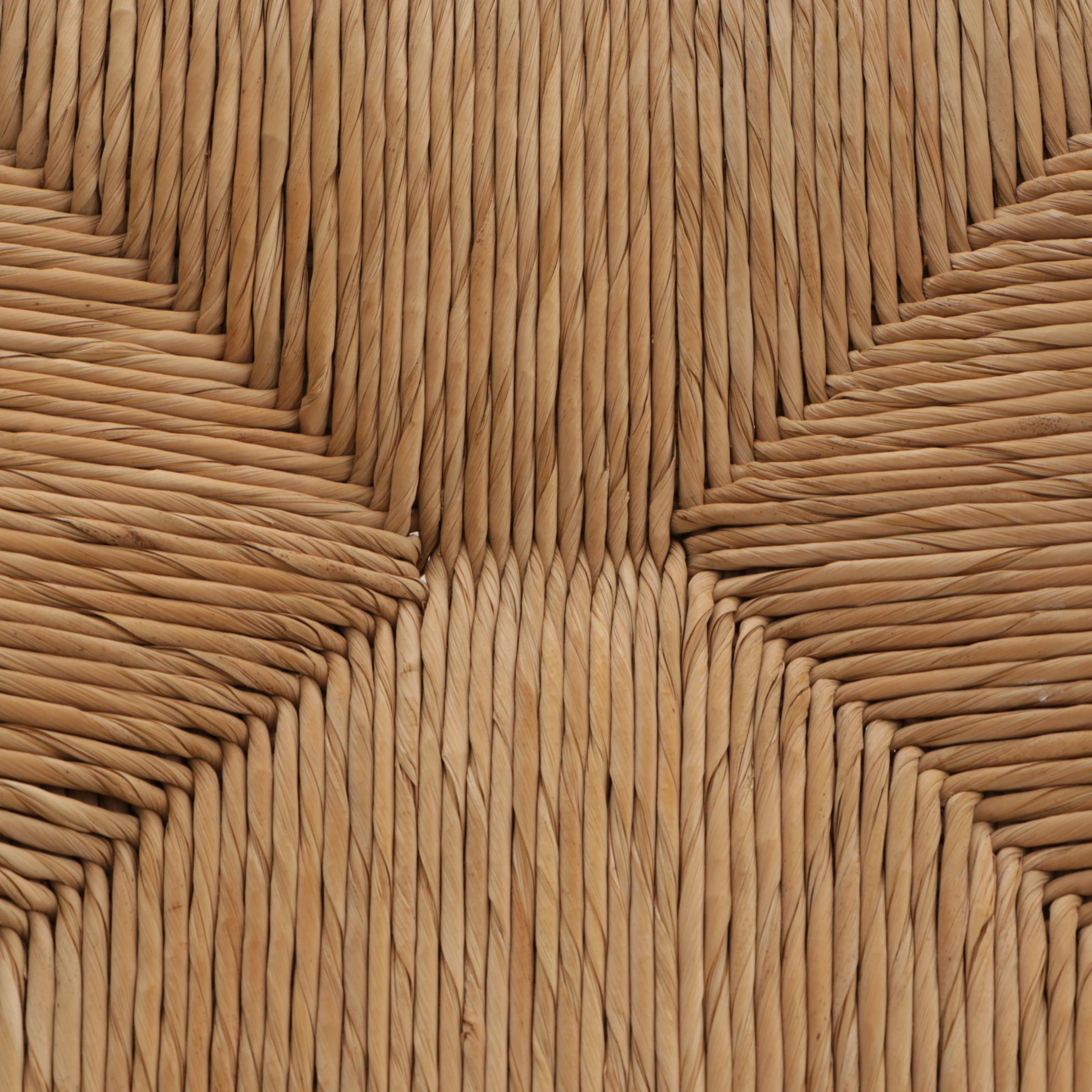 American Primitive Hardwood Ladder-Back Rocking Chair with Rush Seat