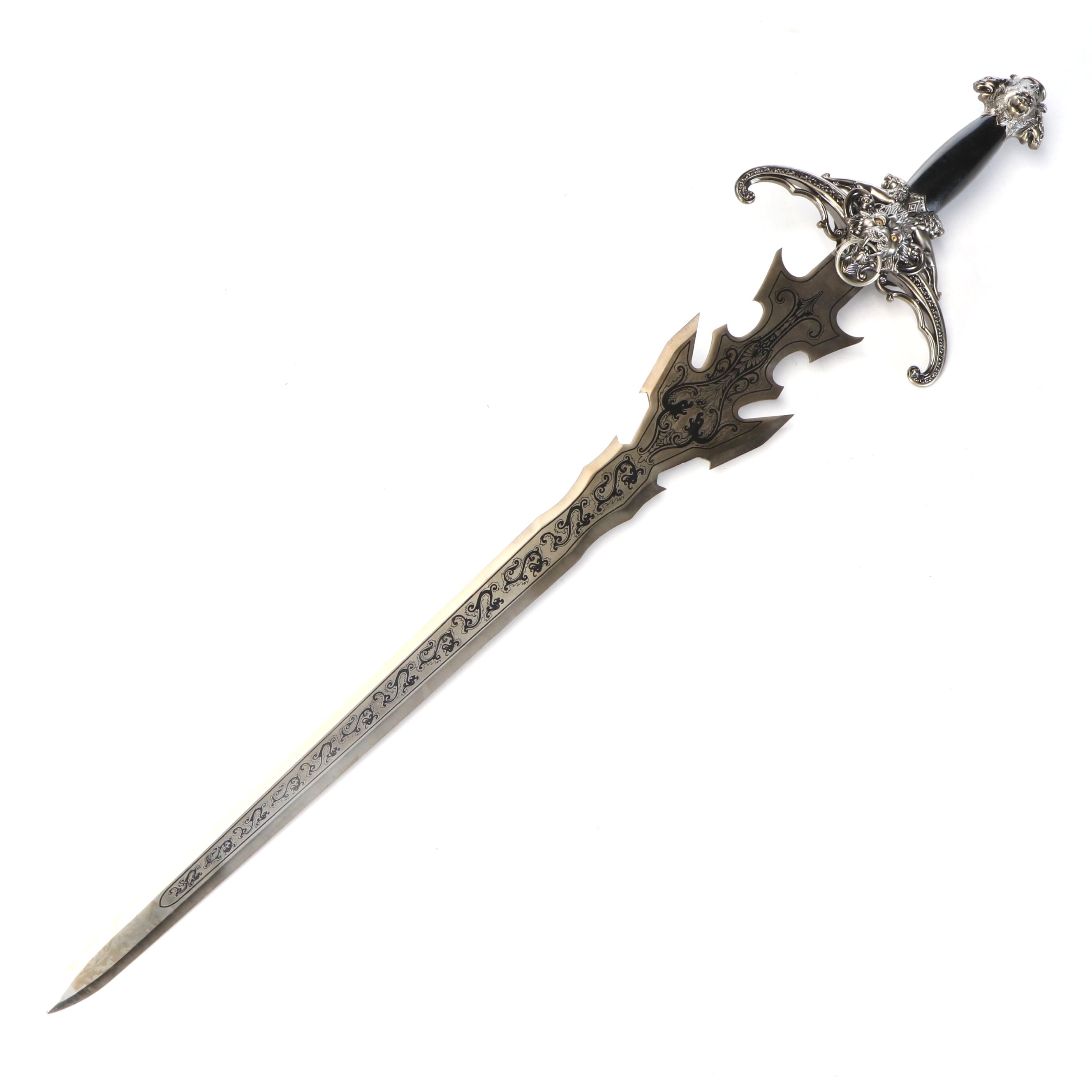 Fantasy Role Play Sword with Ornate Enamel Work and Dragon Hilt