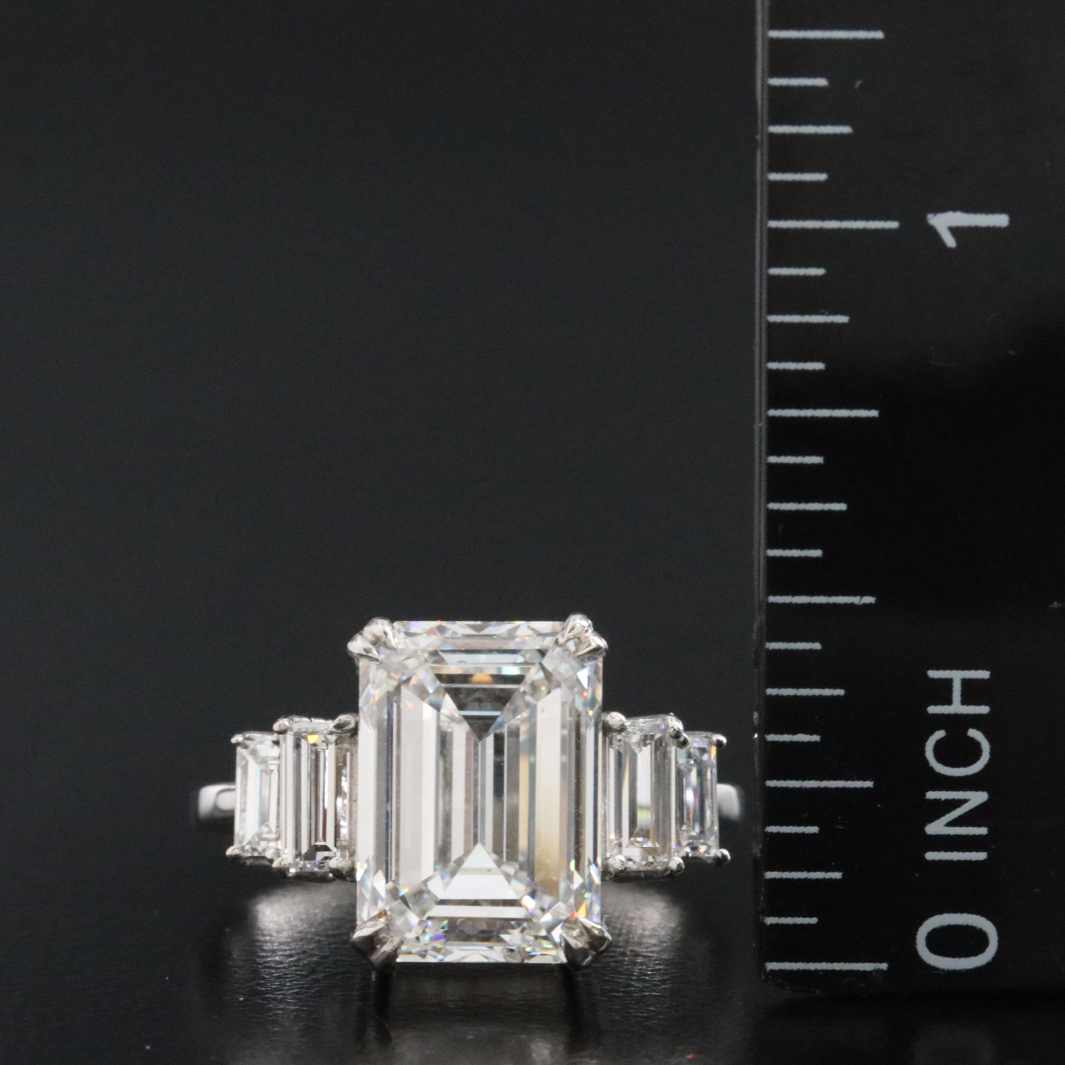Platinum 6.34 CTW Lab Grown Diamond Ring with IGI Report