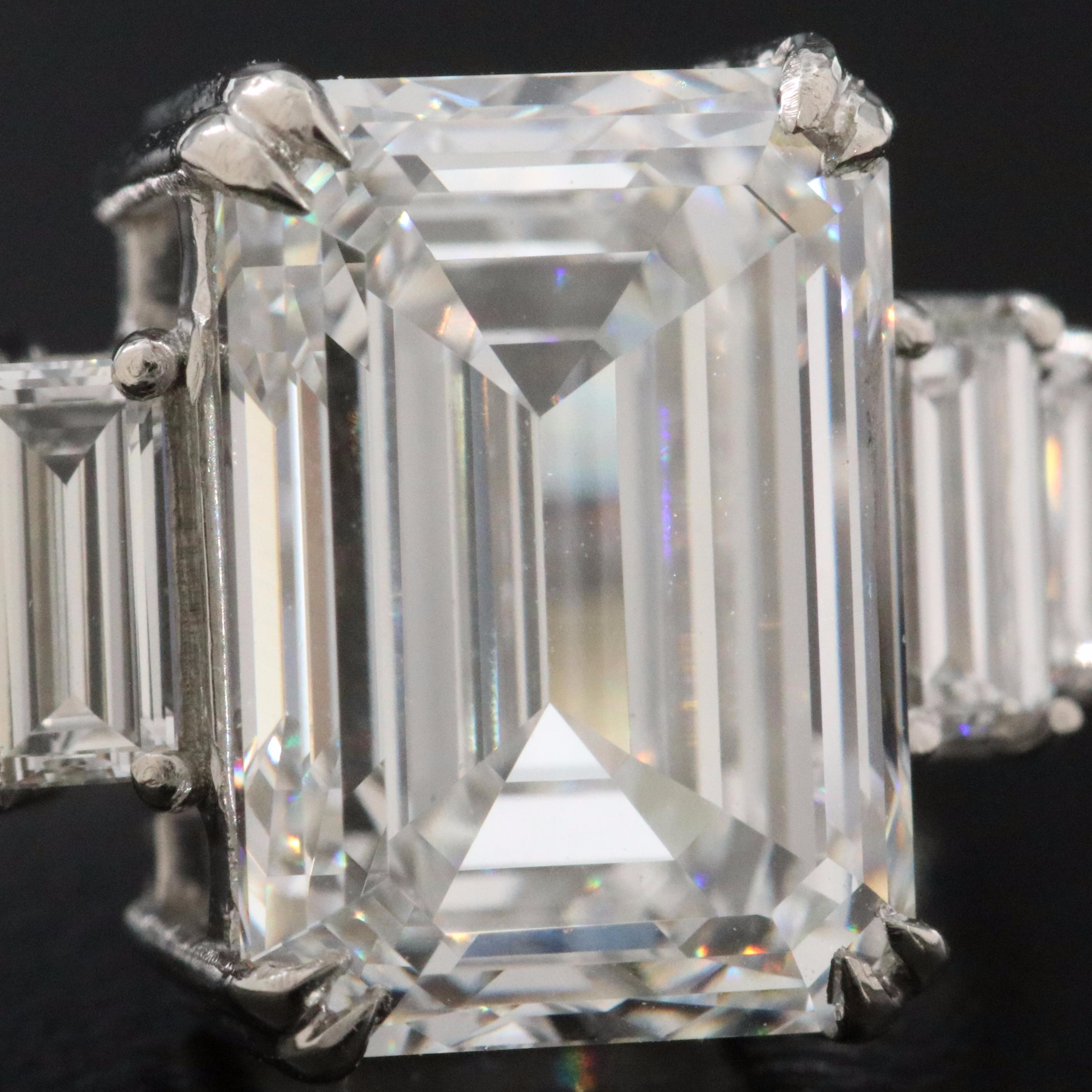 Platinum 6.34 CTW Lab Grown Diamond Ring with IGI Report