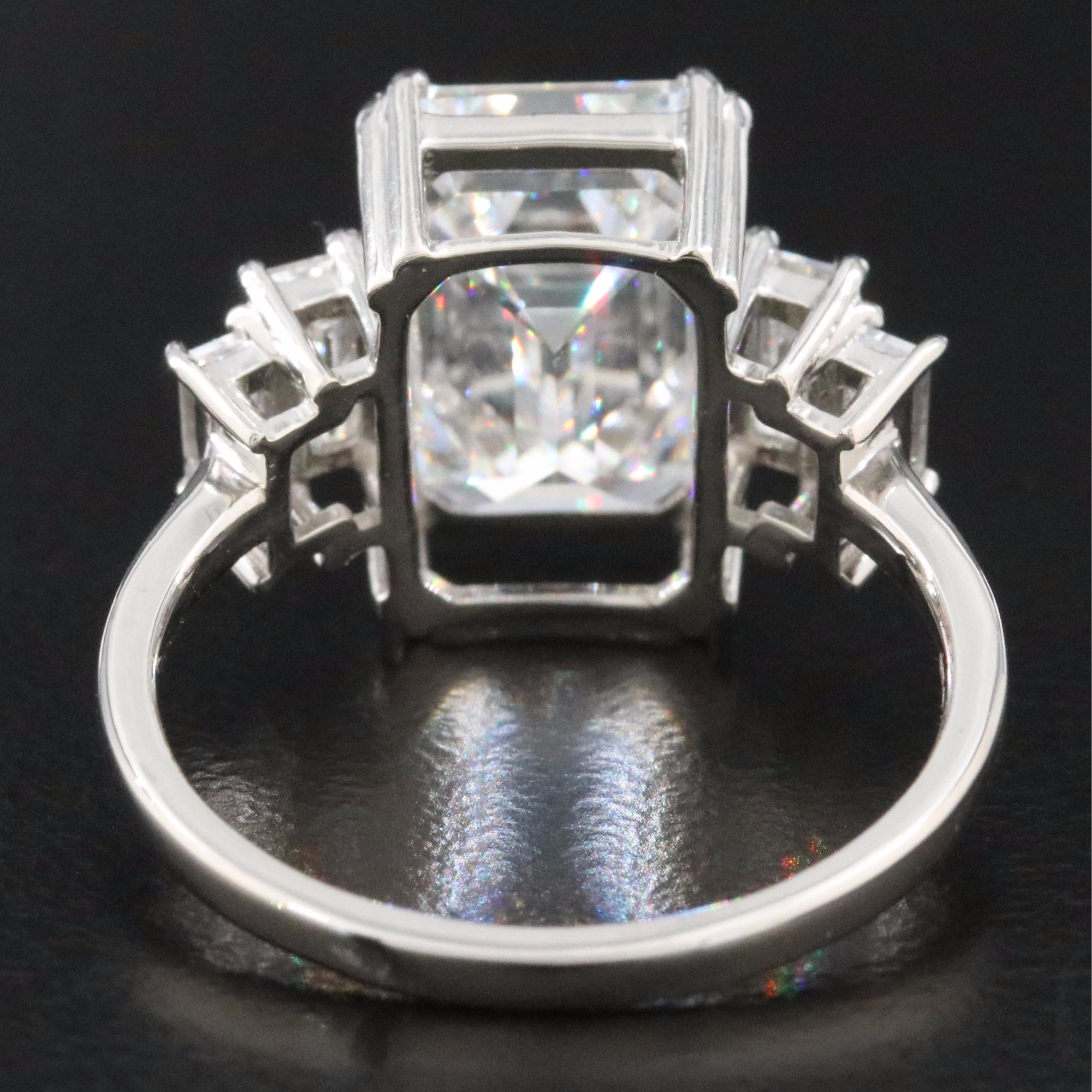 Platinum 6.34 CTW Lab Grown Diamond Ring with IGI Report