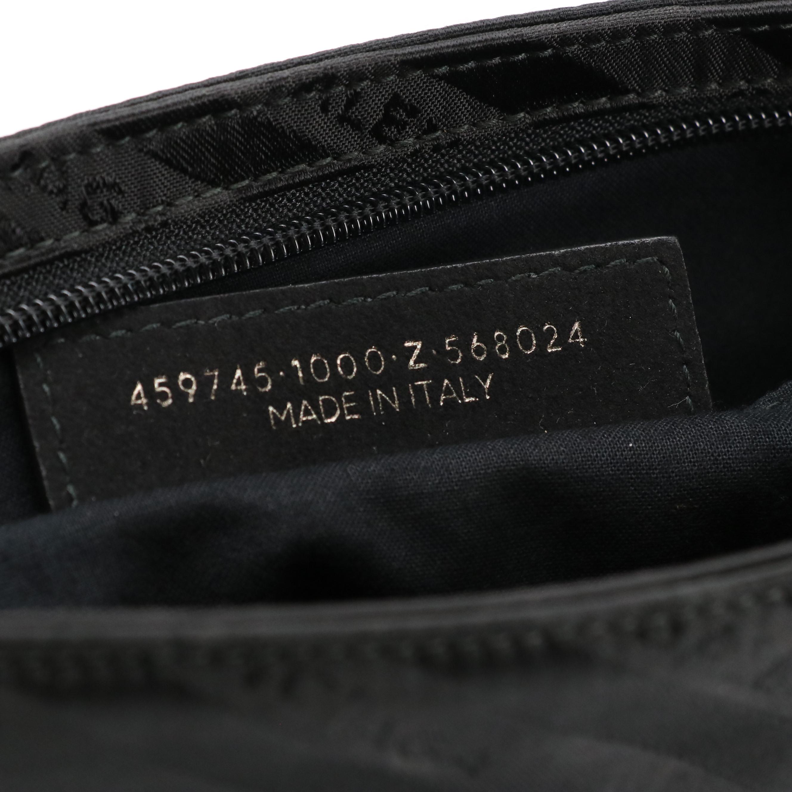 Balenciaga Black Logo Striped Nylon Zip Pouch