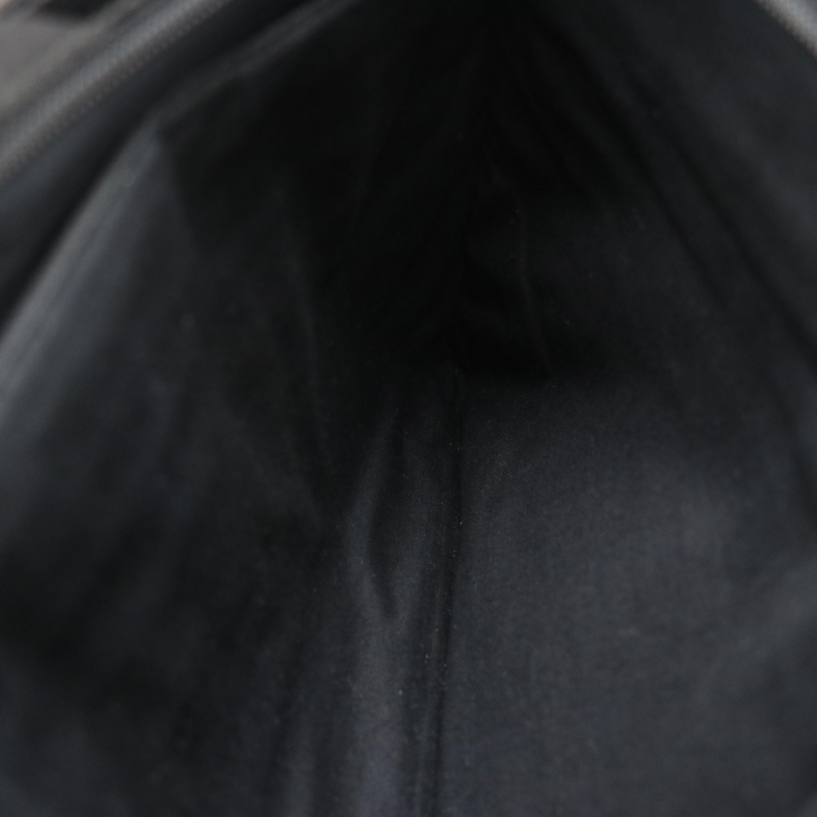 Balenciaga Black Logo Striped Nylon Zip Pouch