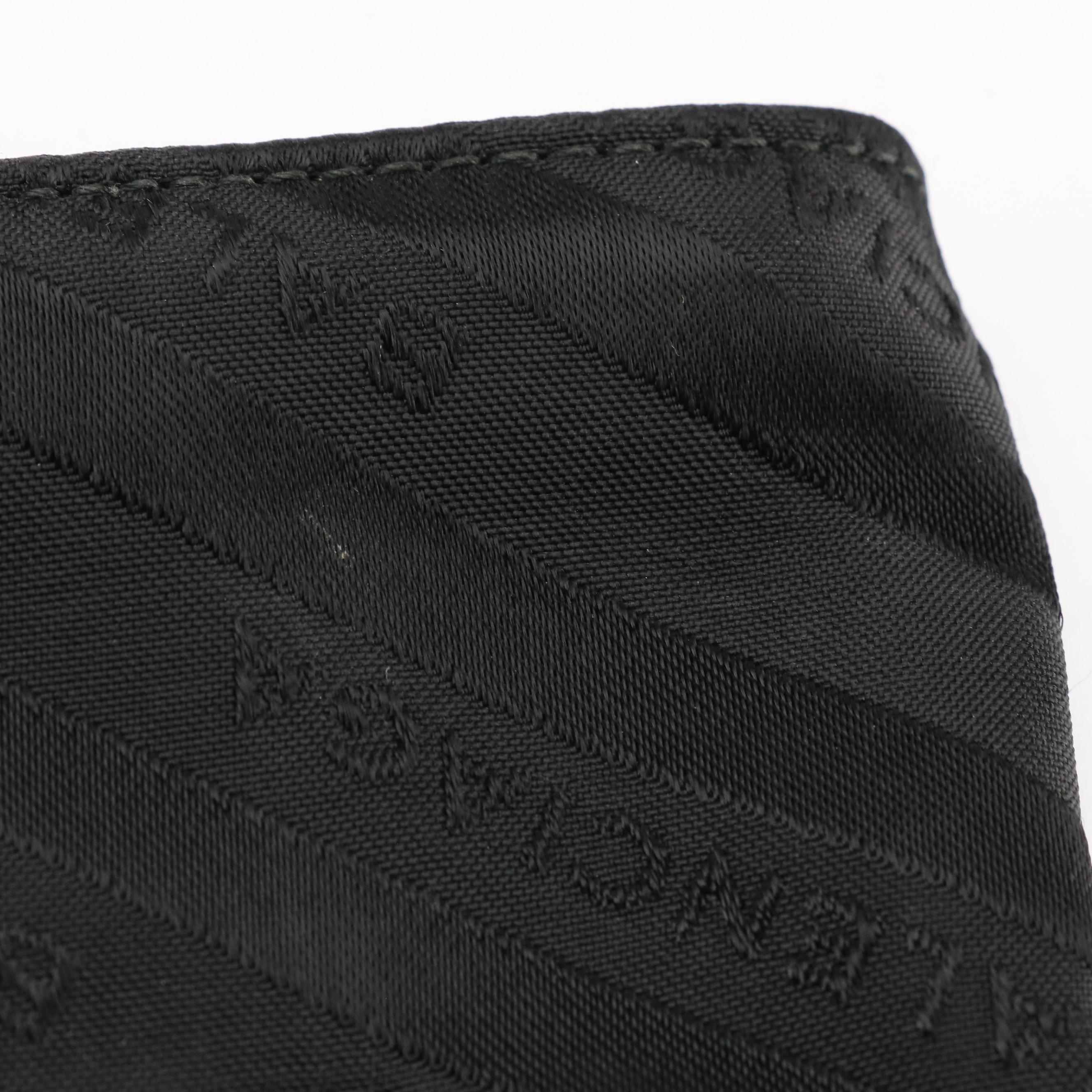 Balenciaga Black Logo Striped Nylon Zip Pouch