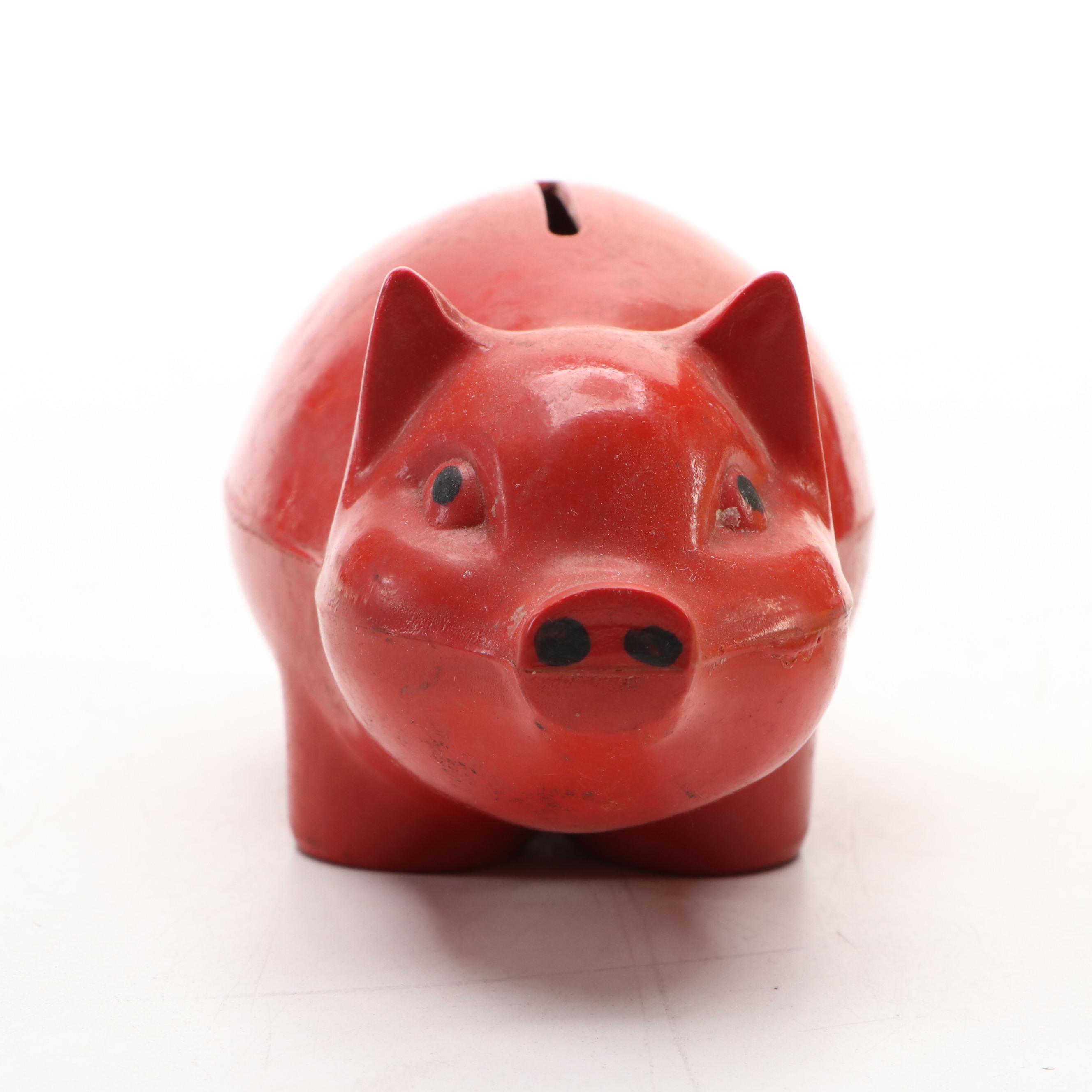 Reliance South Side Federal and NAWCC Alarm Clock Banks with Pig and Chick Banks