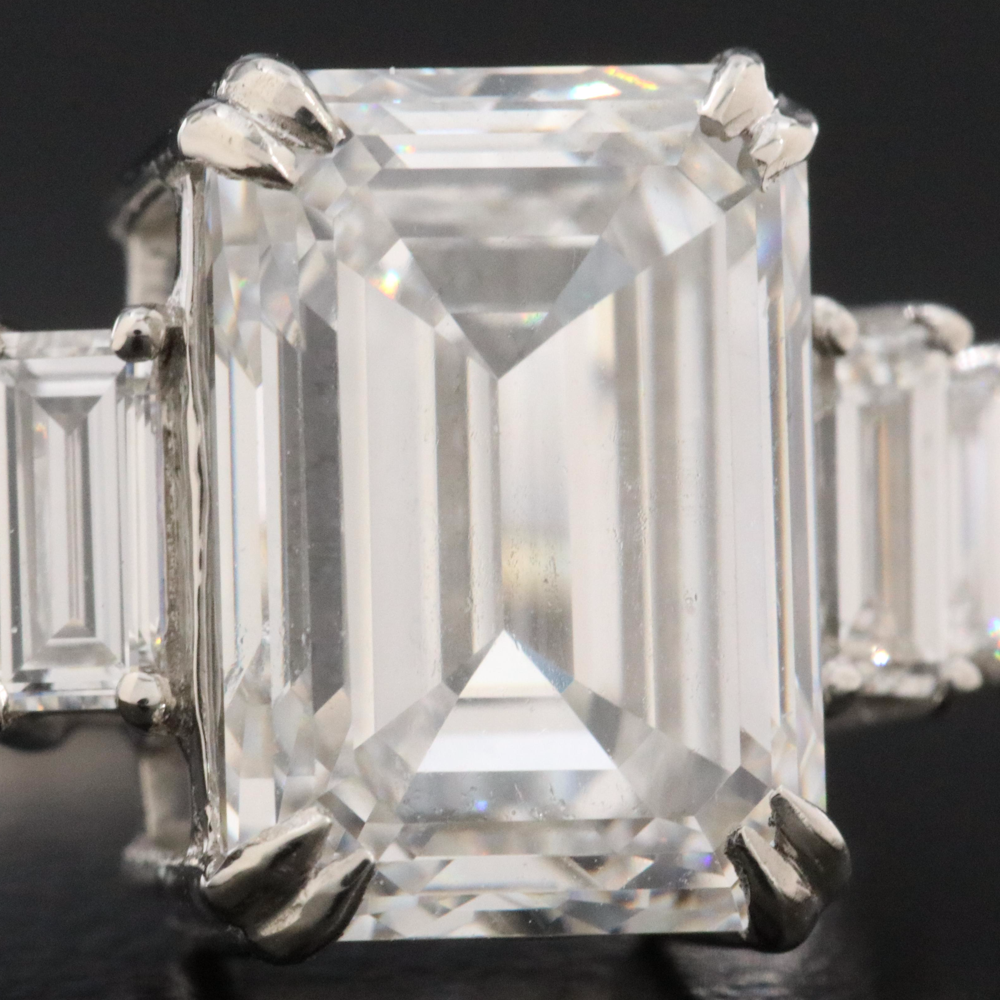 Platinum 6.32 CTW Lab Grown Diamond Ring with IGI Report