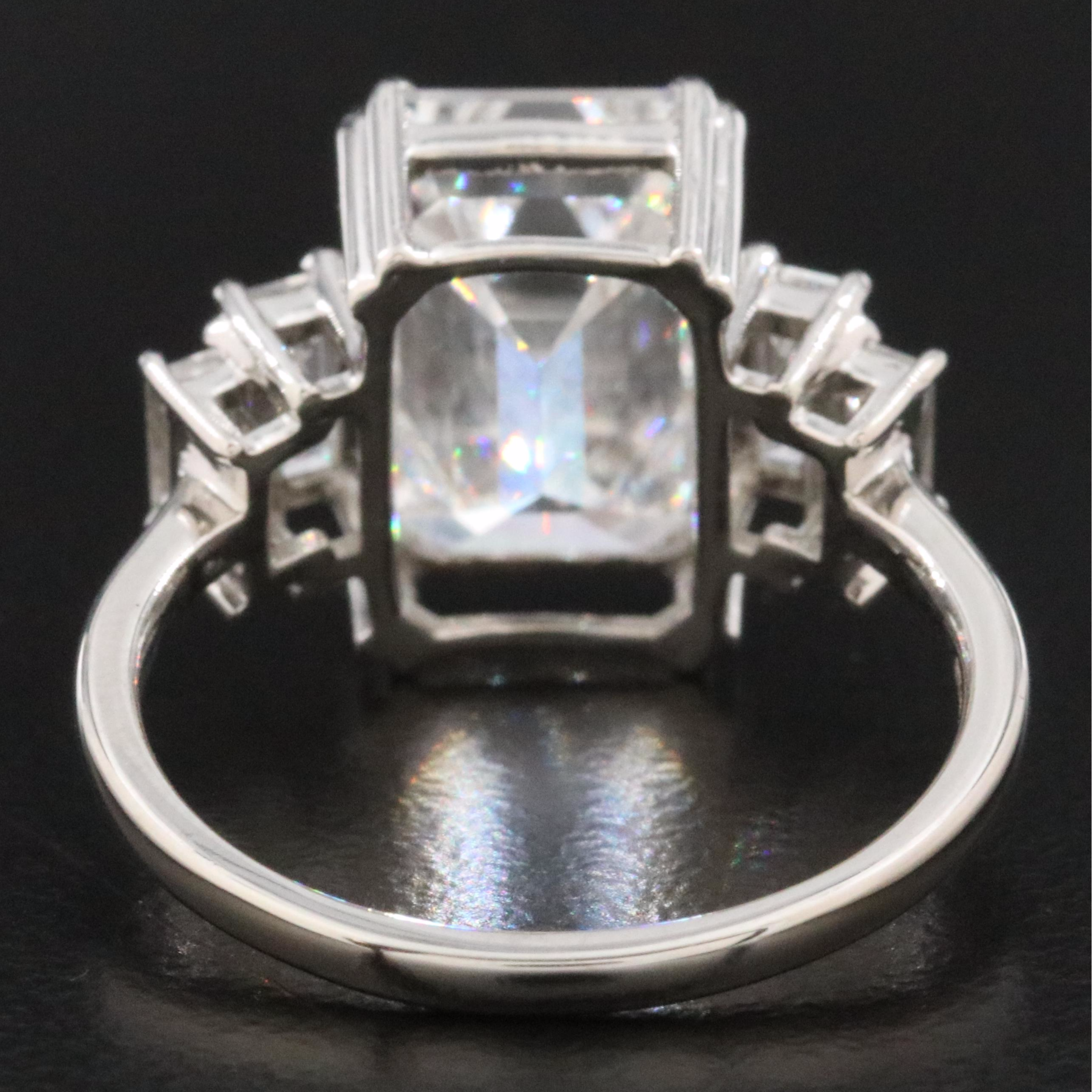 Platinum 6.32 CTW Lab Grown Diamond Ring with IGI Report