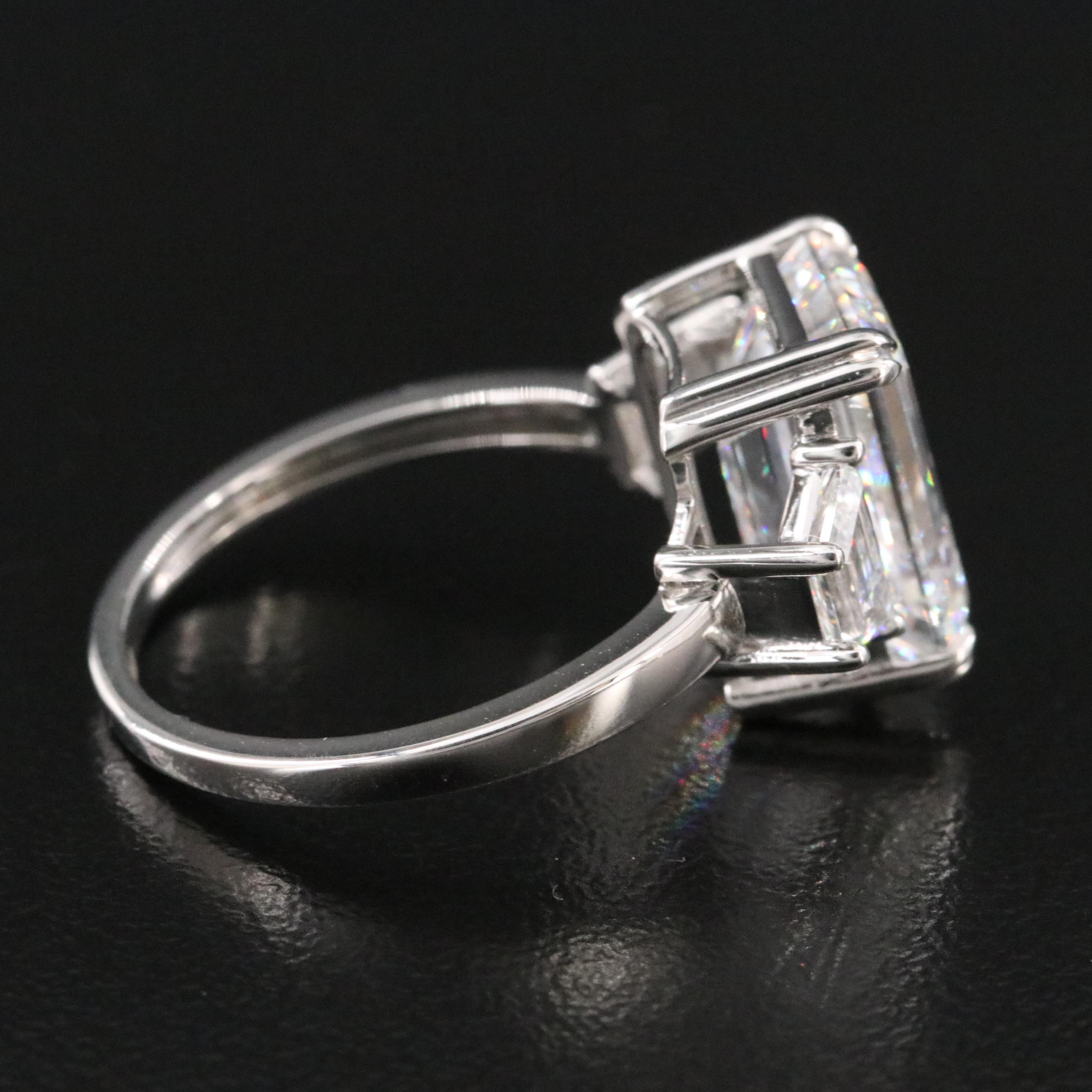Platinum 6.39 CTW Lab Grown Diamond Ring with IGI Report