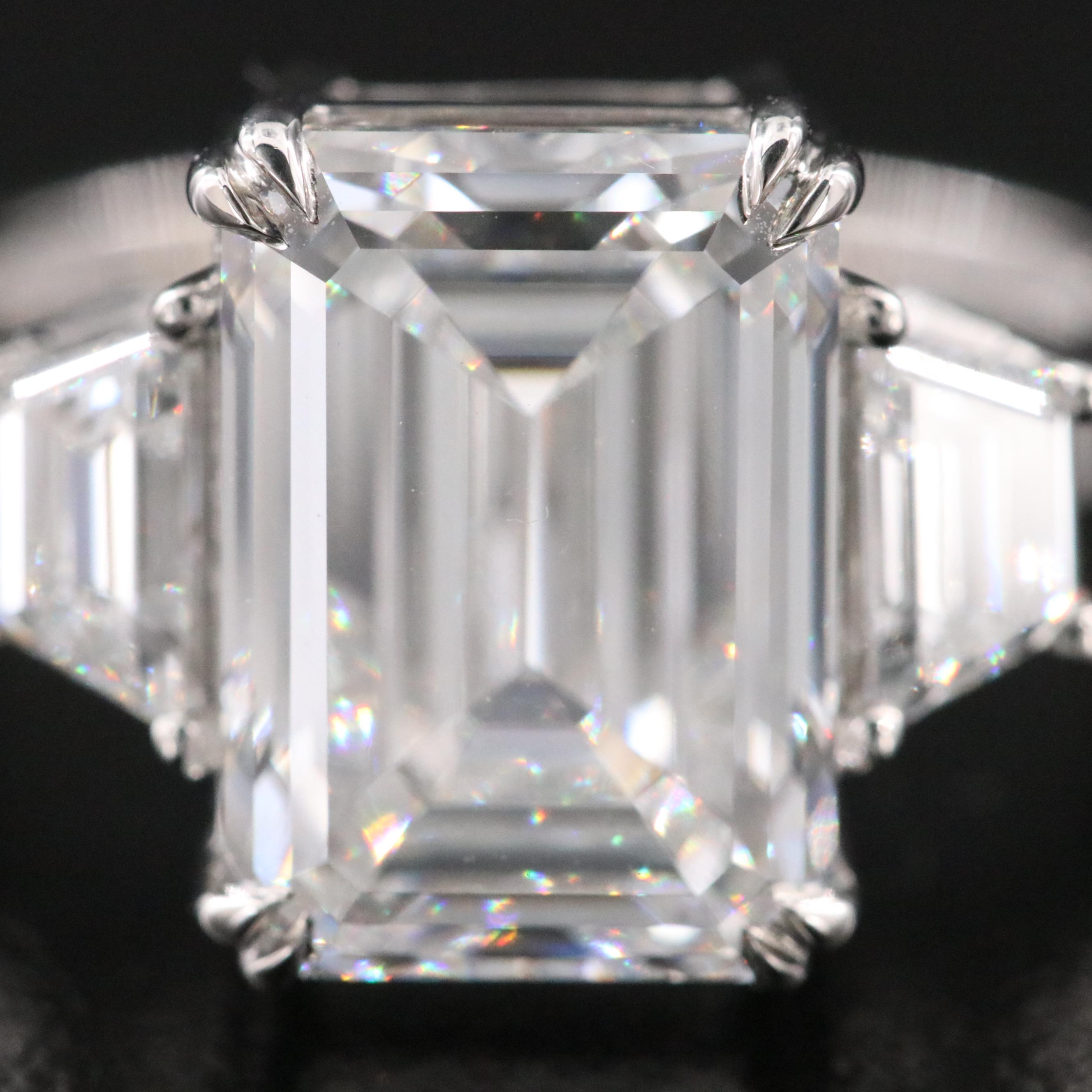 Platinum 6.39 CTW Lab Grown Diamond Ring with IGI Report