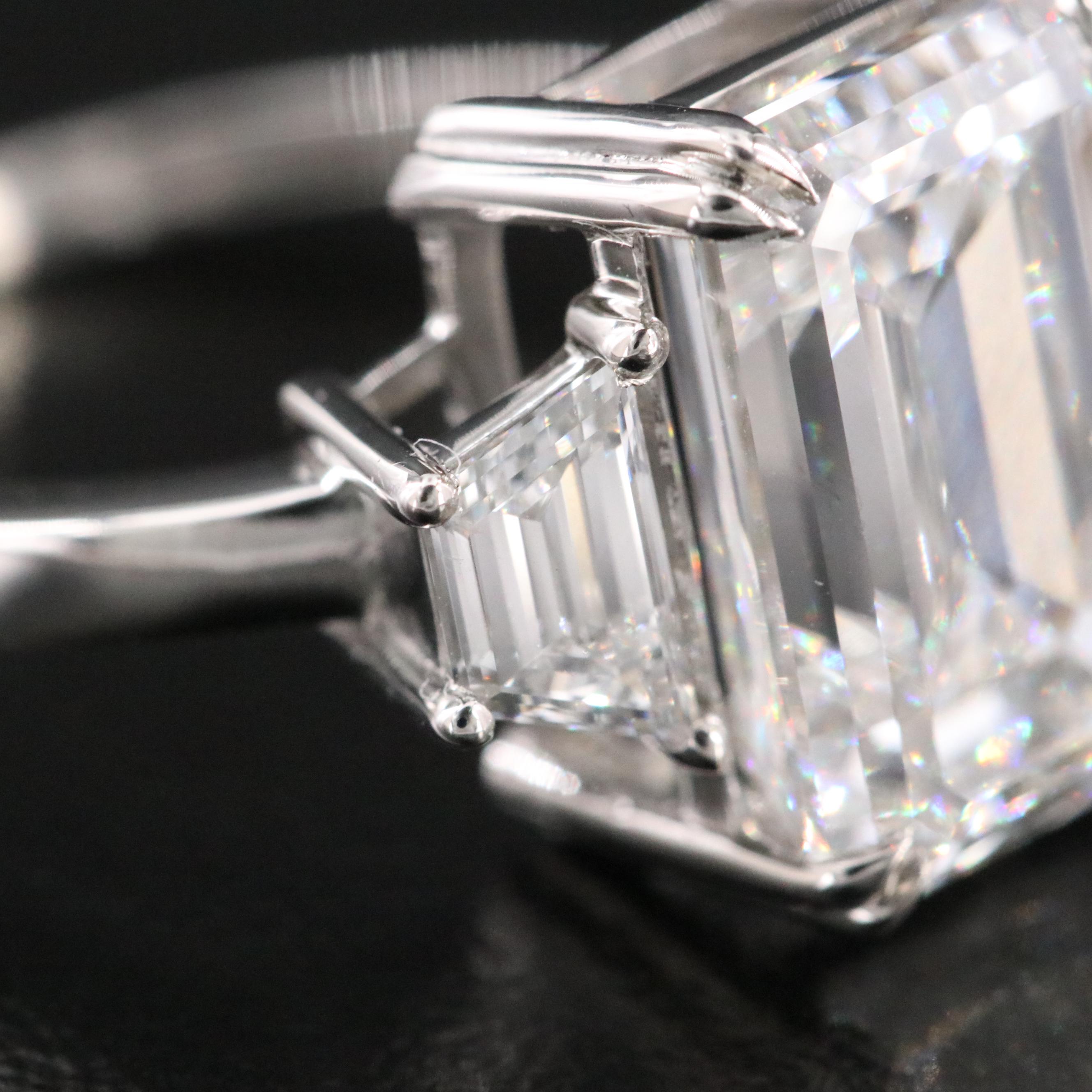 Platinum 6.39 CTW Lab Grown Diamond Ring with IGI Report