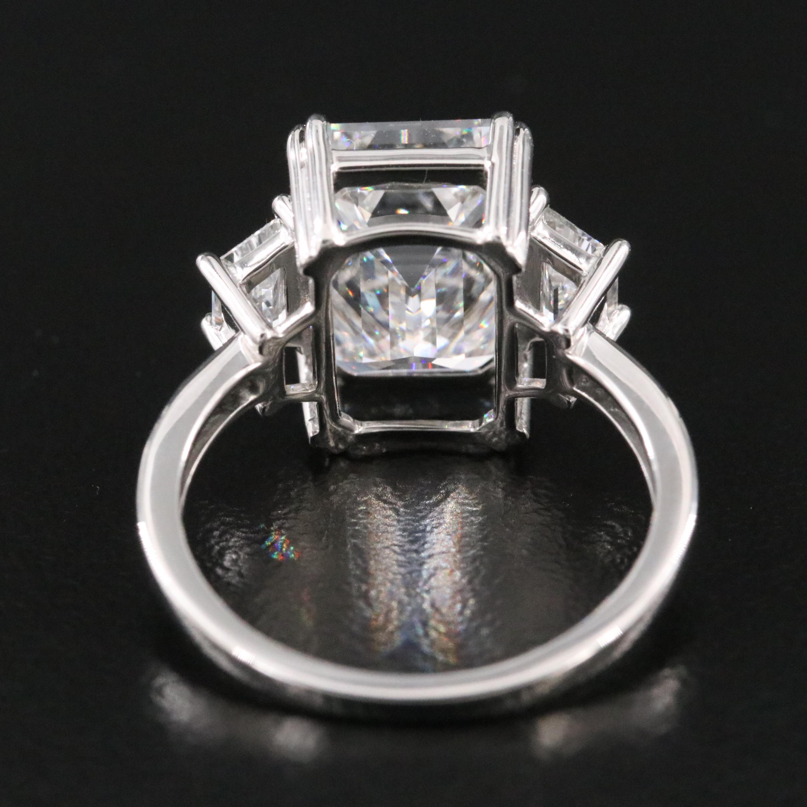 Platinum 6.39 CTW Lab Grown Diamond Ring with IGI Report