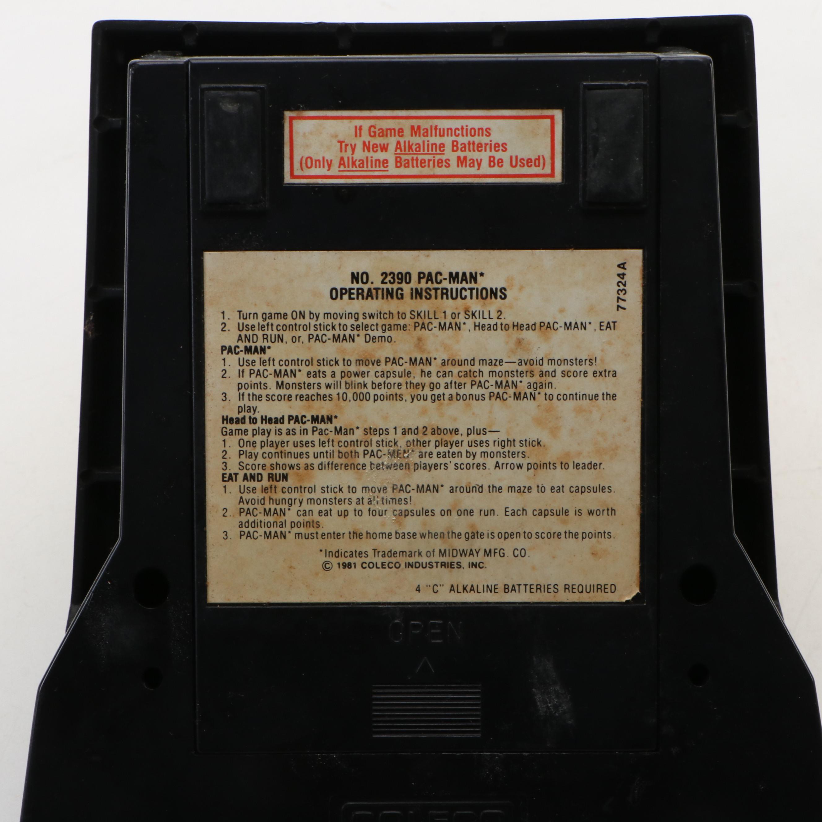 Coleco Pac-Man and Tomytronic Scramble with Other Mini-Arcade Games, 1980-1981