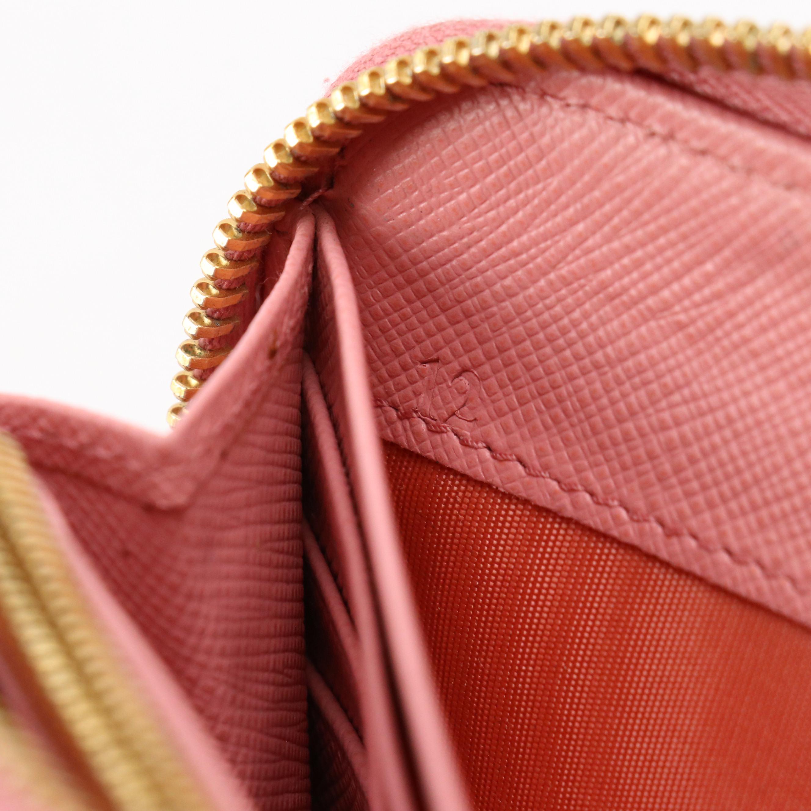 Prada Zip-Around Wallet in Pink Saffiano Leather