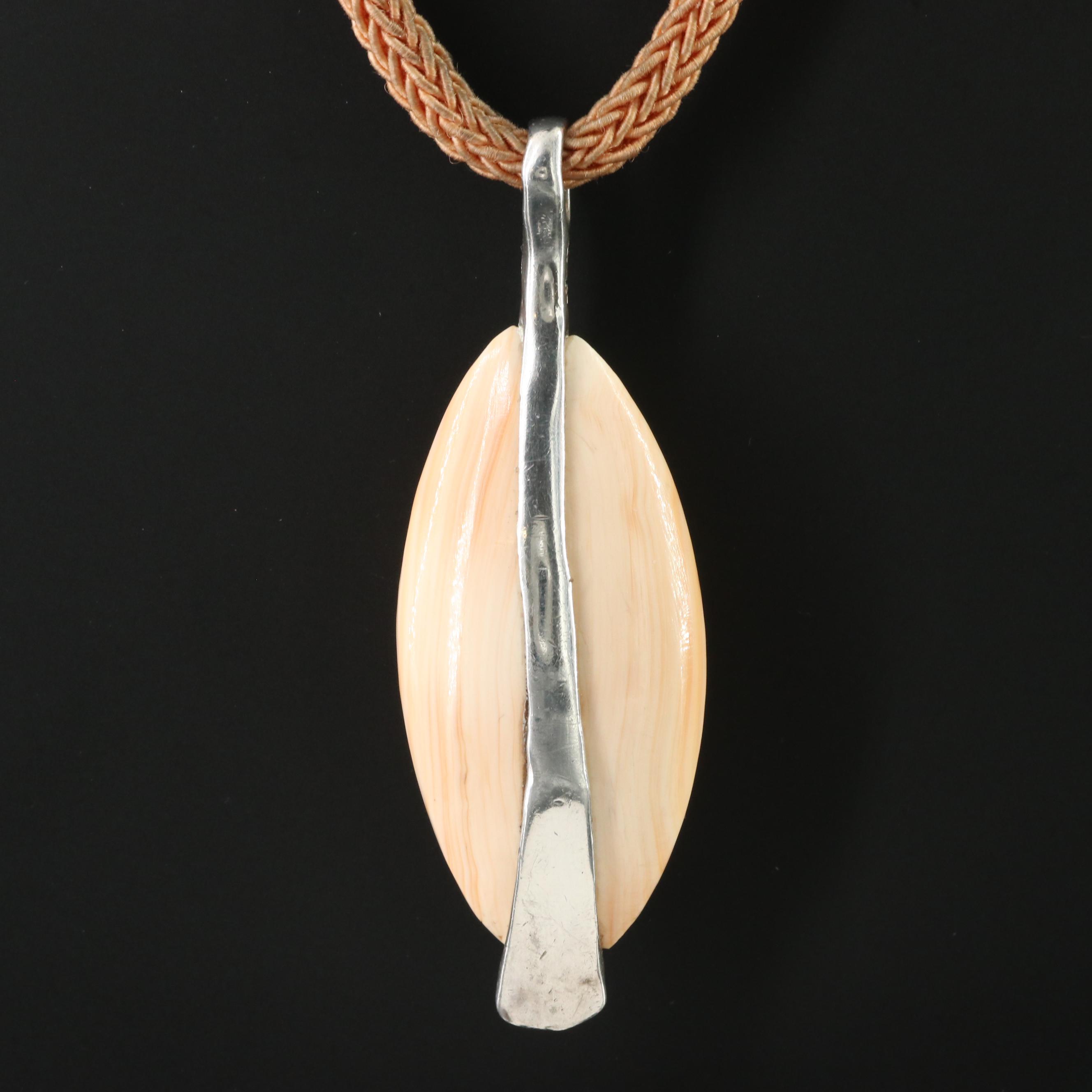 Sterling Shell Pendant Necklace