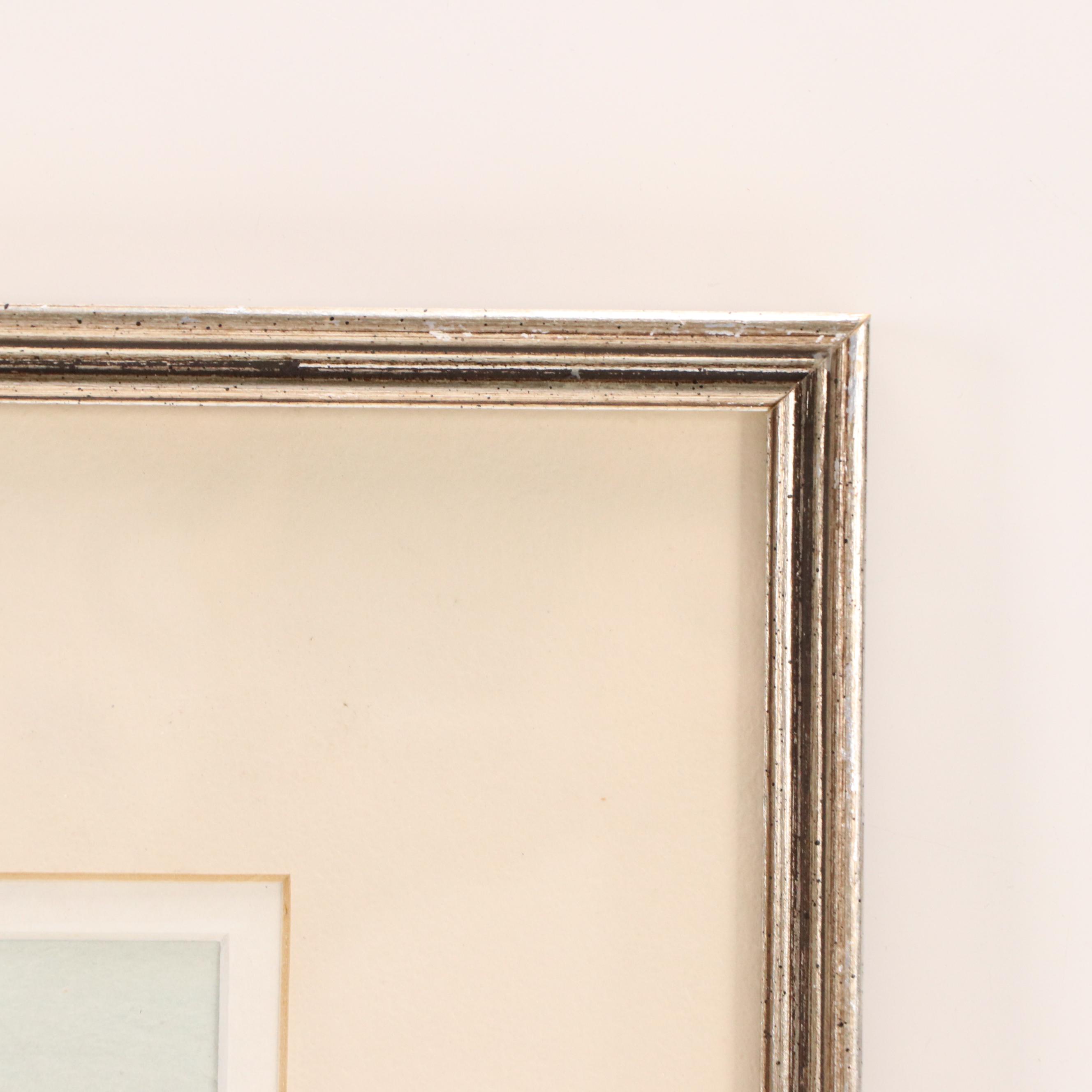 Clem Gouveia Landscape Watercolor Painting with Cottage