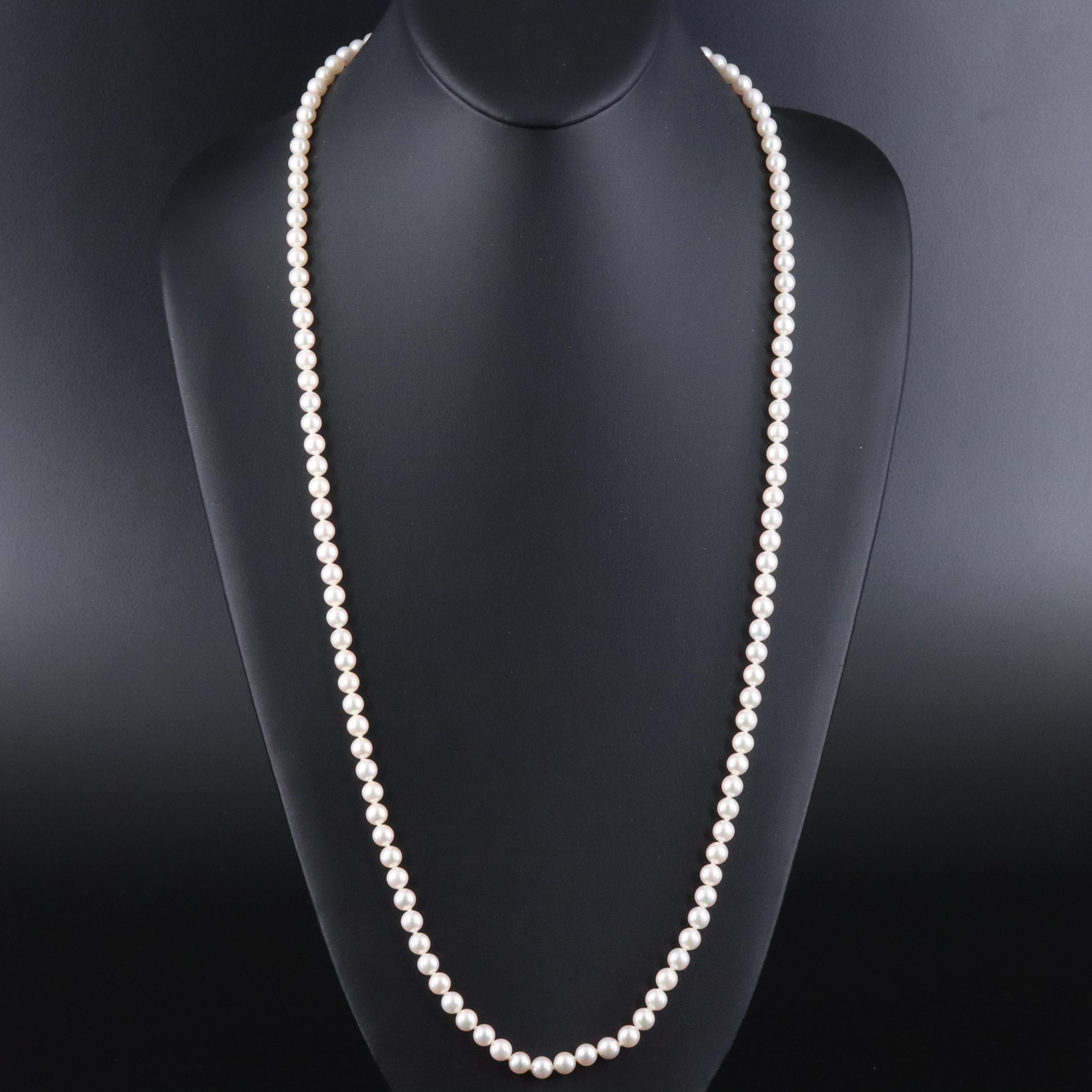 Blue Lagoon Pearl Necklace by Mikimoto with 14K Clasp