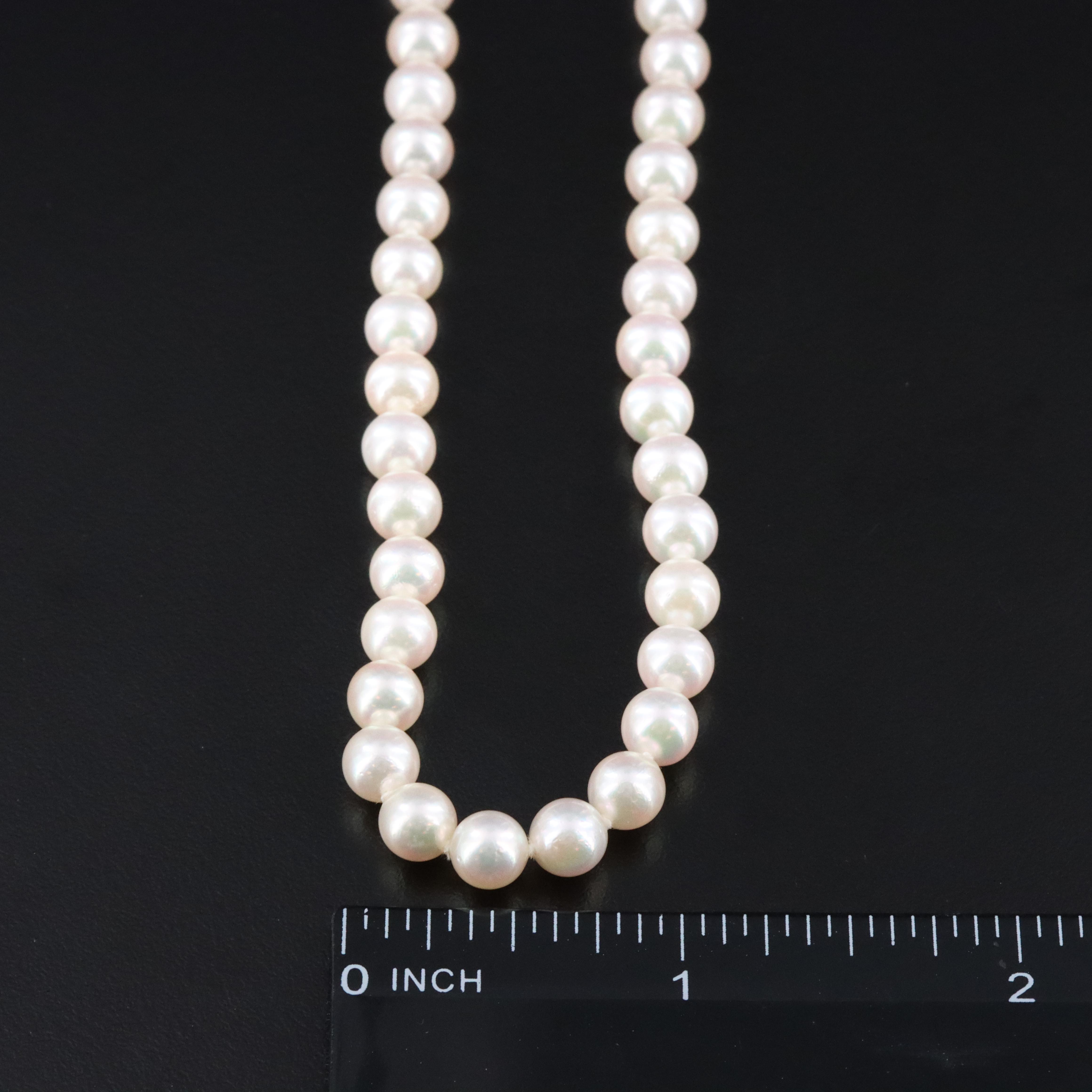 Blue Lagoon Pearl Necklace by Mikimoto with 14K Clasp