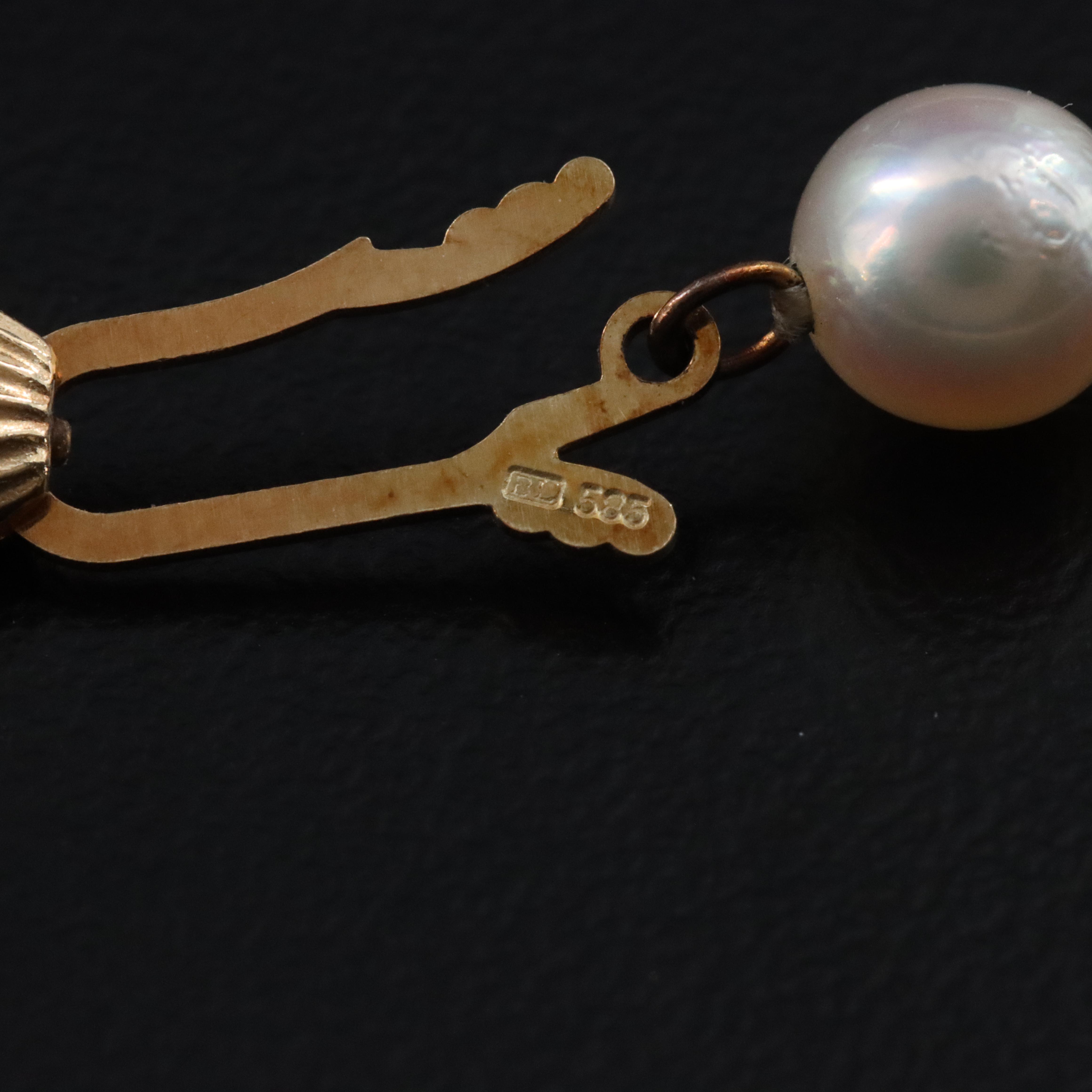 Blue Lagoon Pearl Necklace by Mikimoto with 14K Clasp