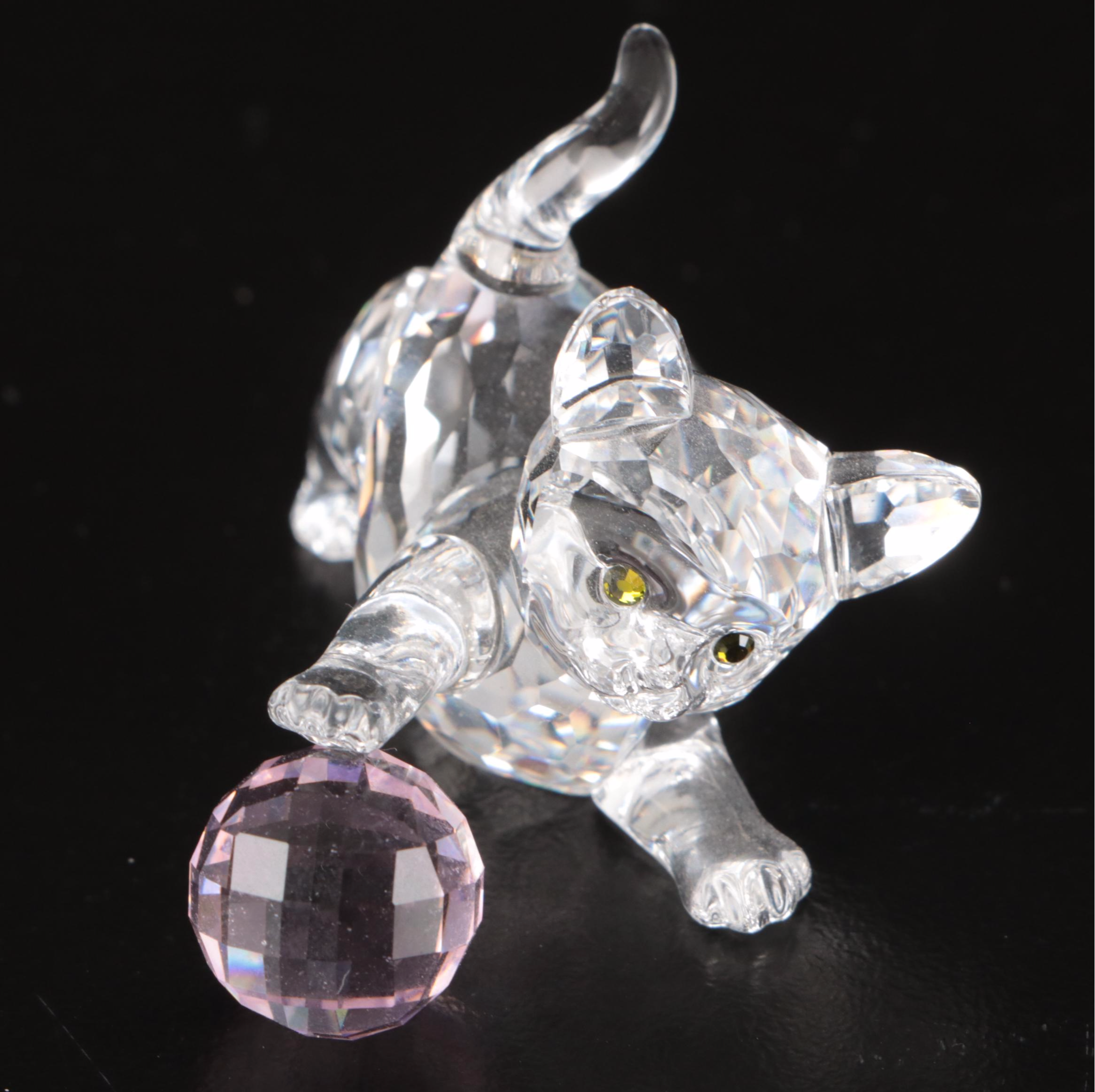 Swarovski Crystal Cat, Fox, and Other Animal Figurines
