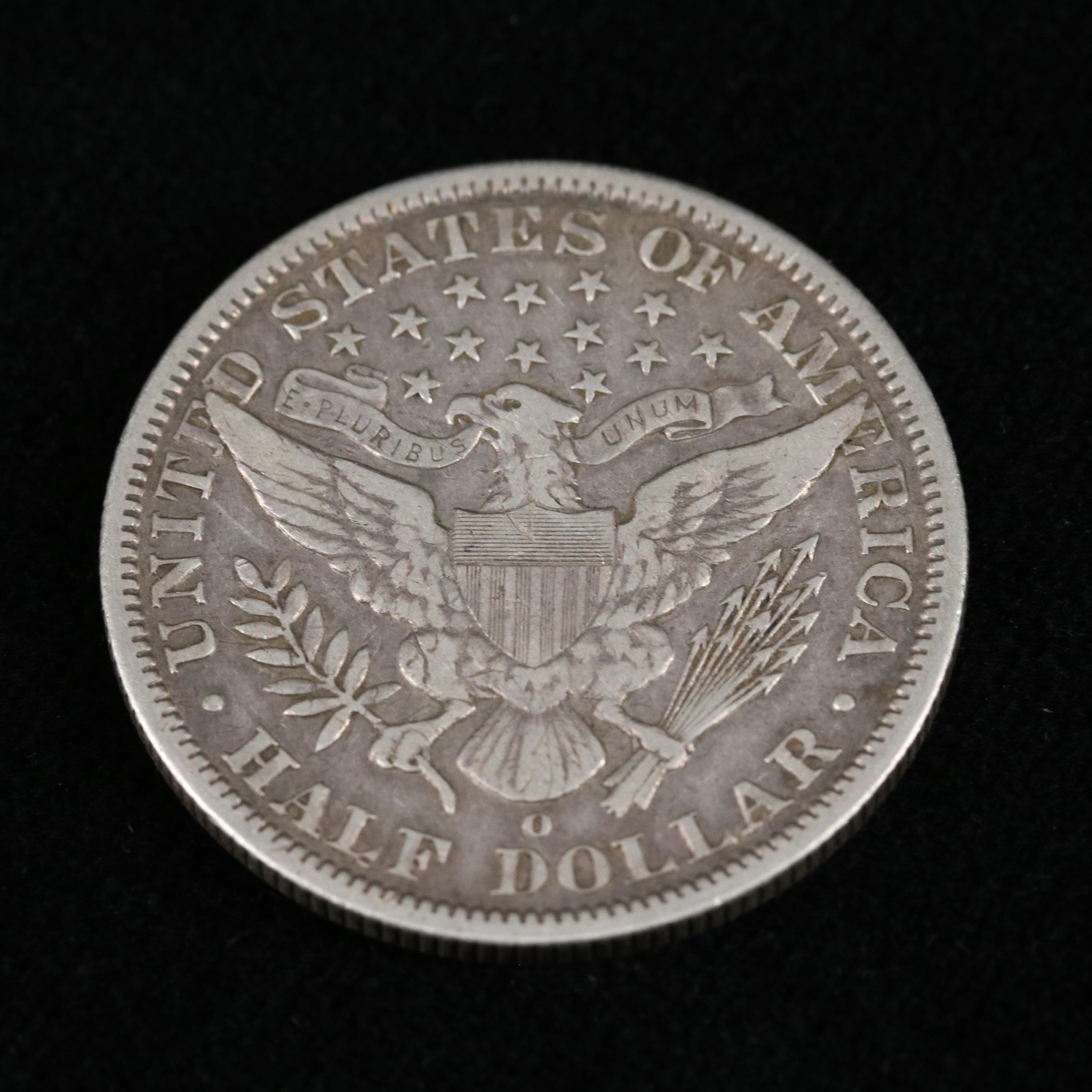 1896-O Barber Silver Half Dollar
