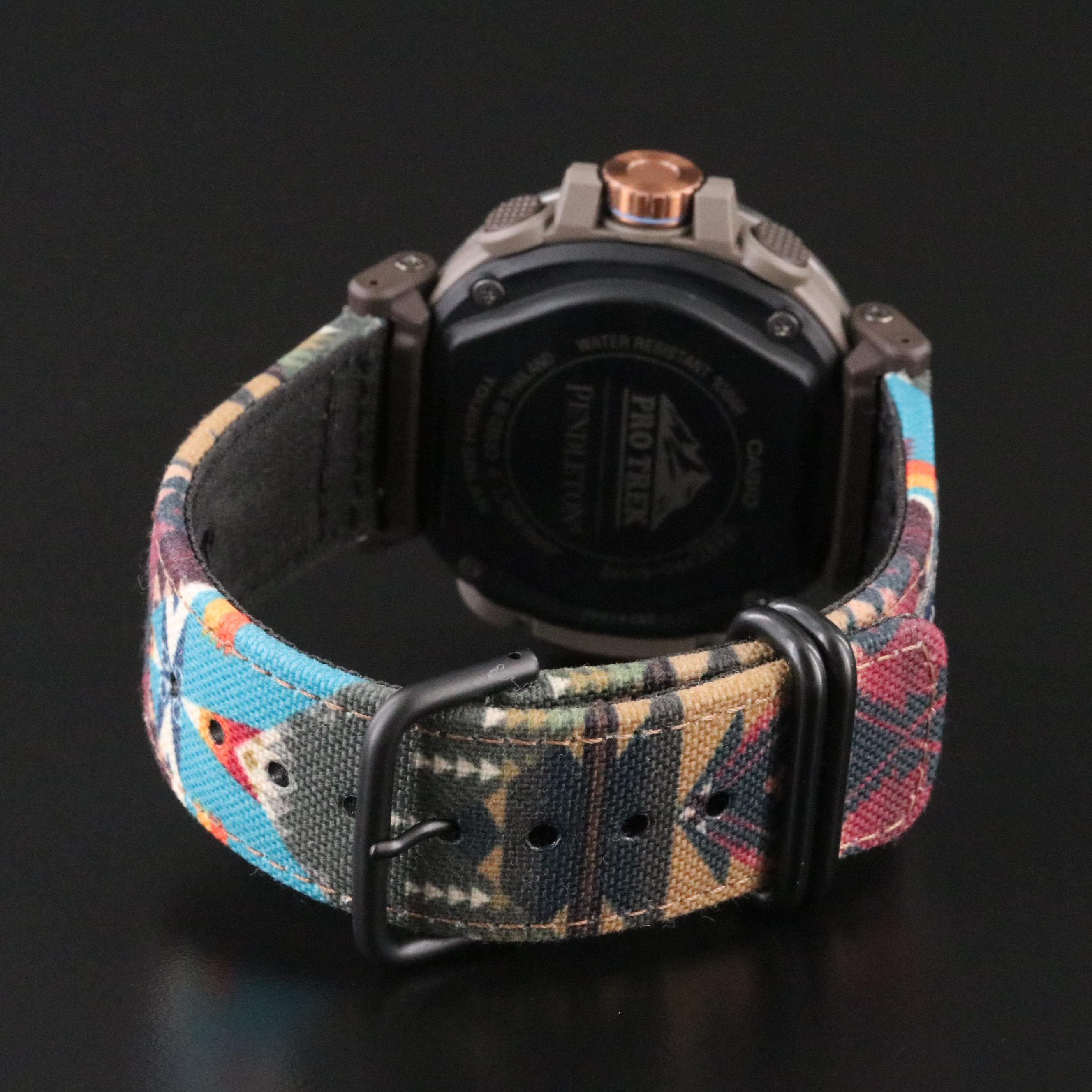 Casio Pro Trek Pendleton PRG-601PE 51mm Resin & Steel Solar Quartz Watch