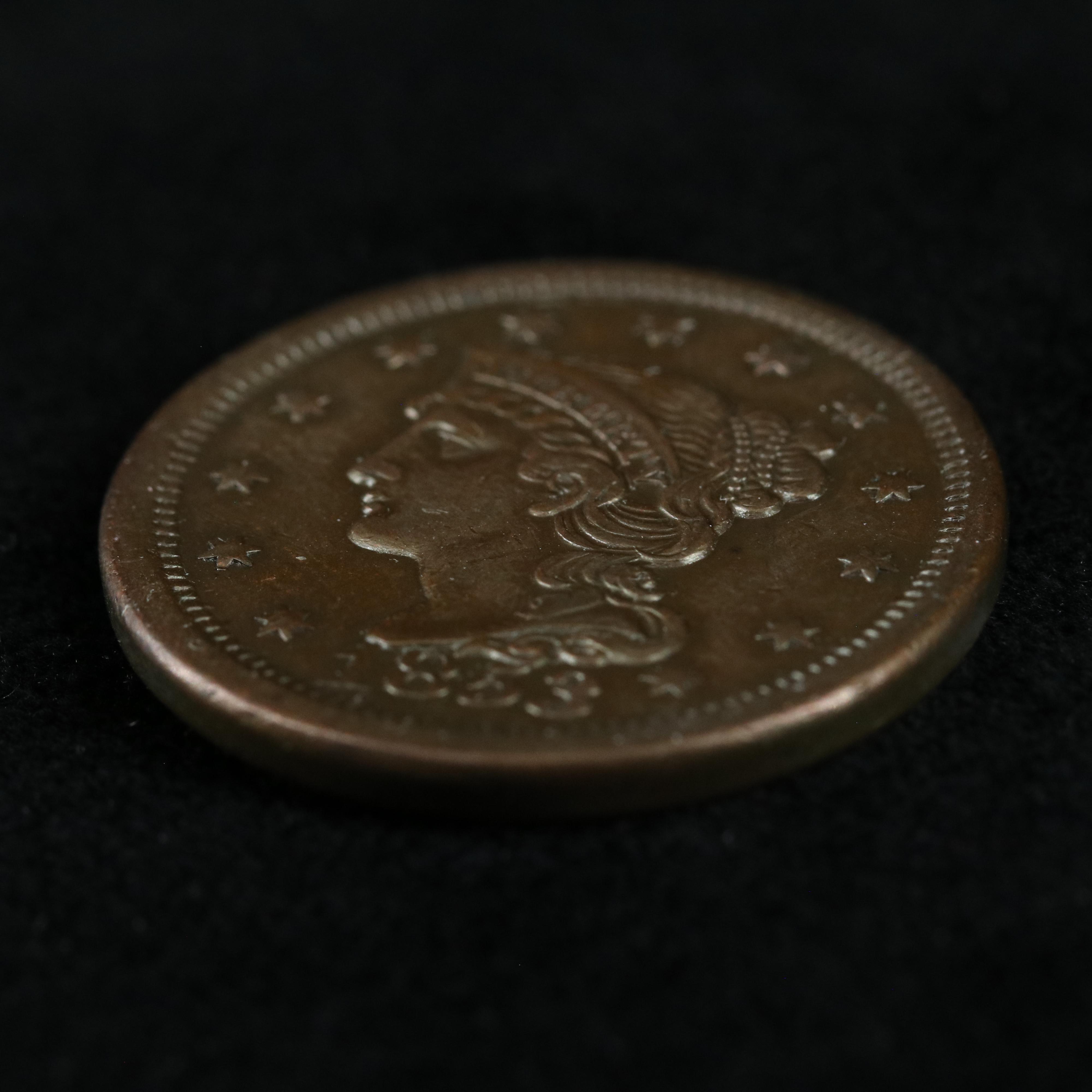 1853 Braided Hair Large Cent