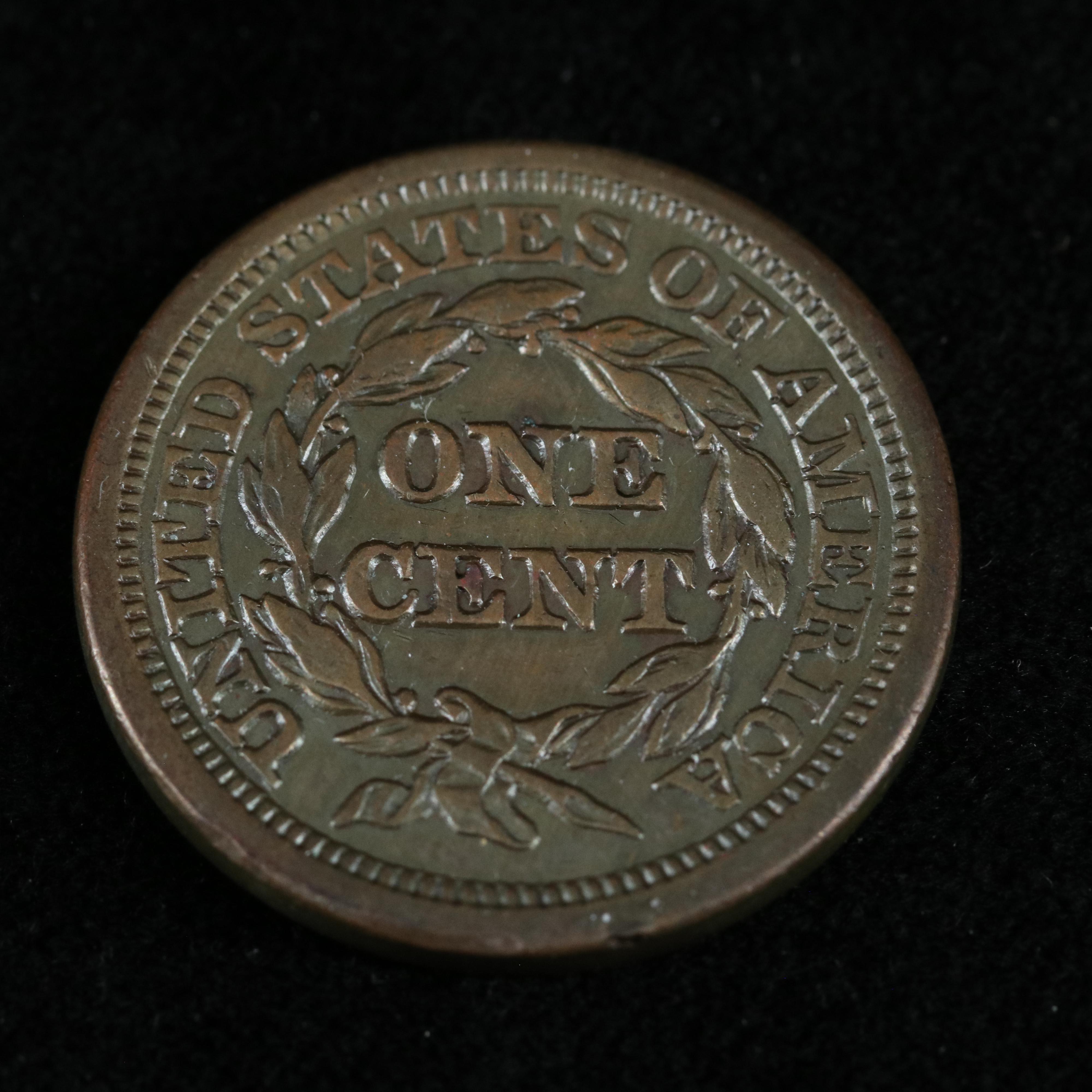 1853 Braided Hair Large Cent