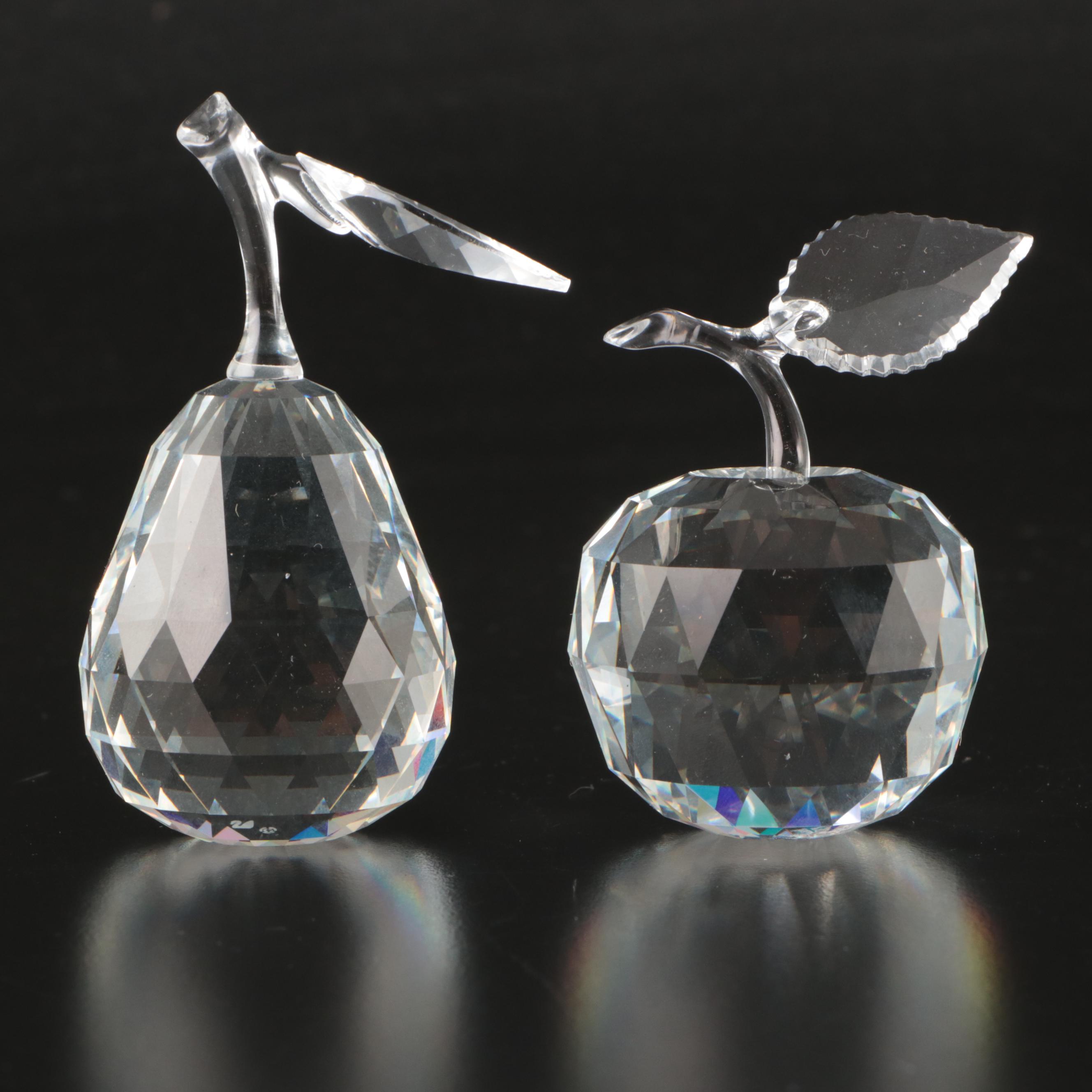 Swarovski Crystal Sparkling Fruit "Apple" and "Pear"