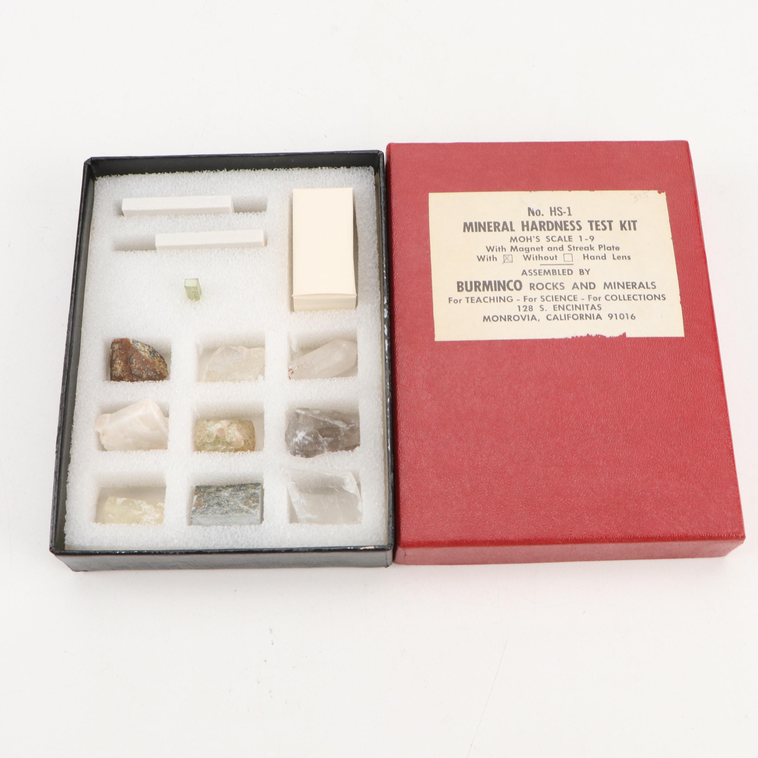 Mineral Specimen Reference Collection with Dollhouse Pewterware