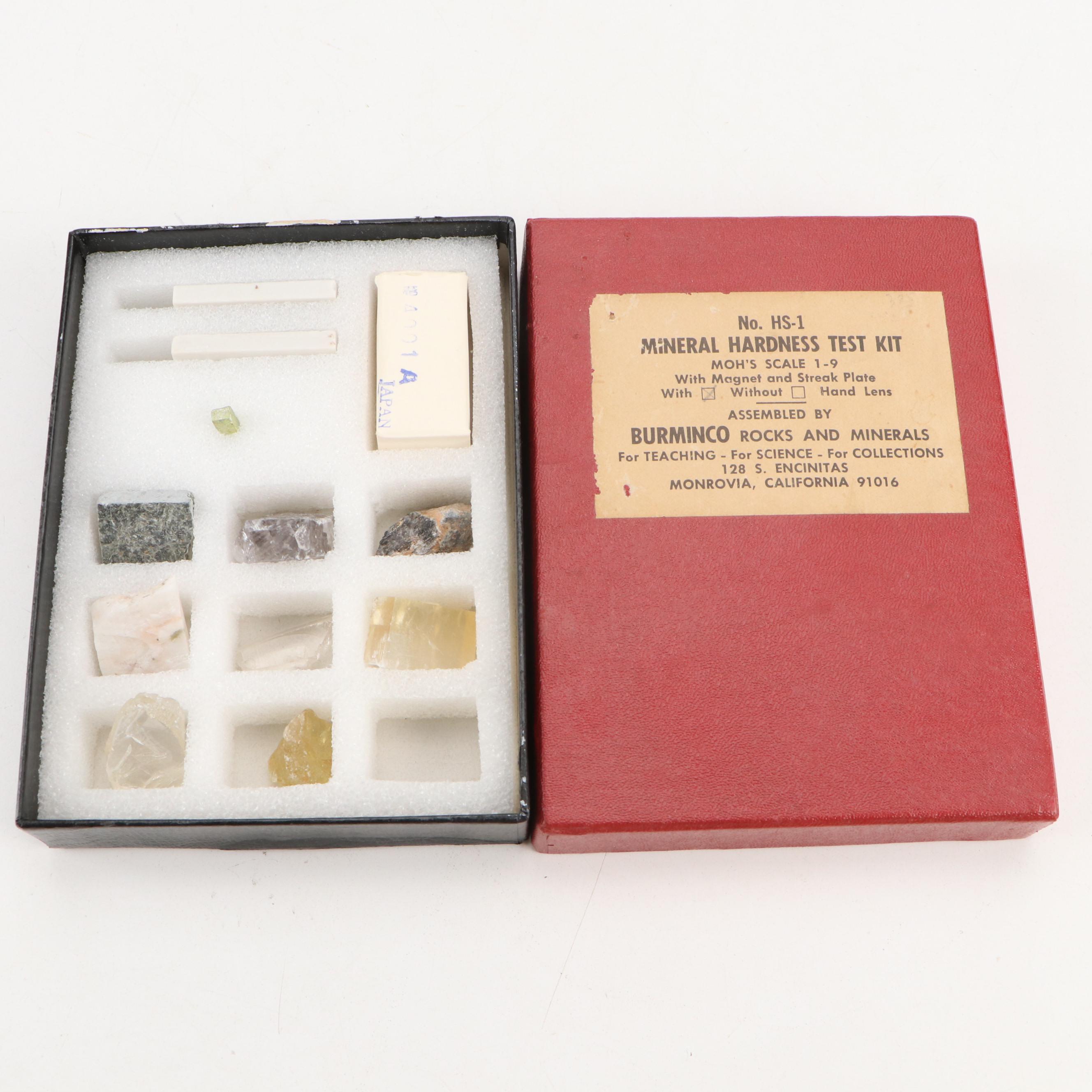 Mineral Specimen Reference Collection with Dollhouse Pewterware