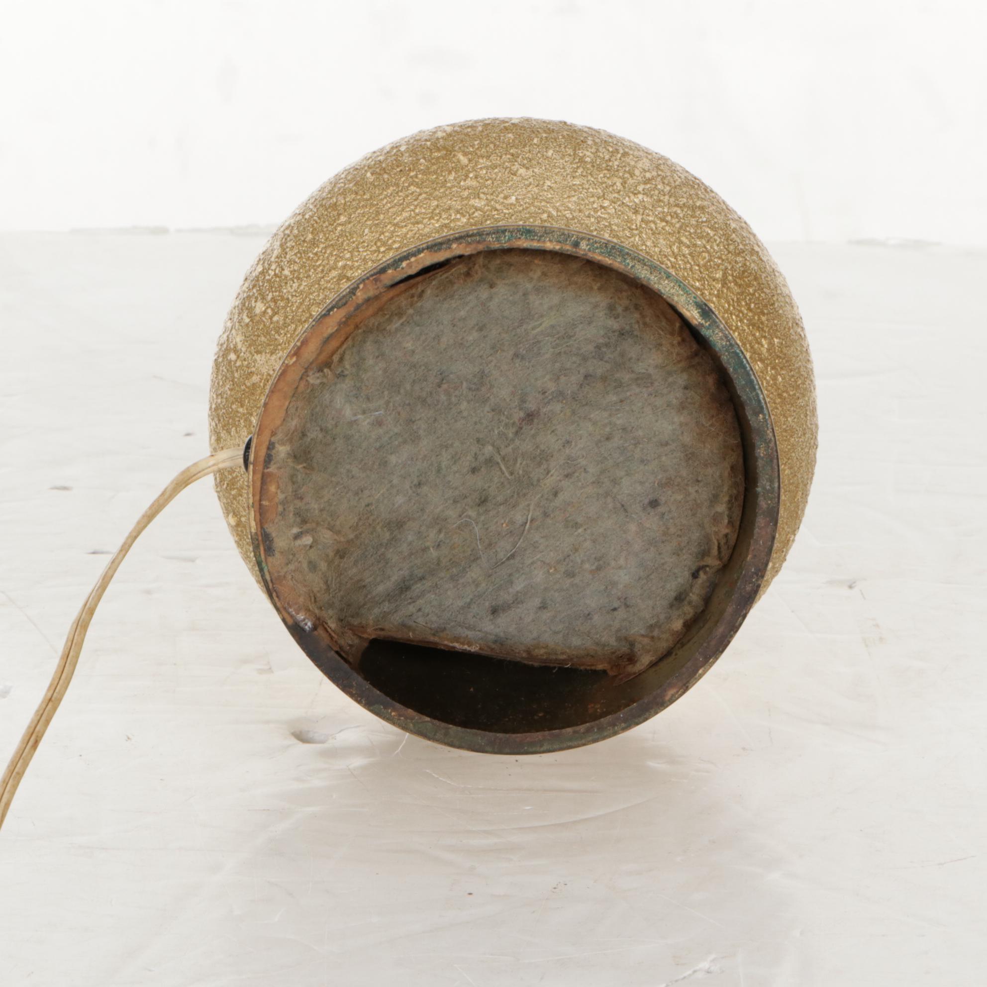 1960 Quartite Creative MCM Ivory and Brass Genie Lamp  with Drum Shade