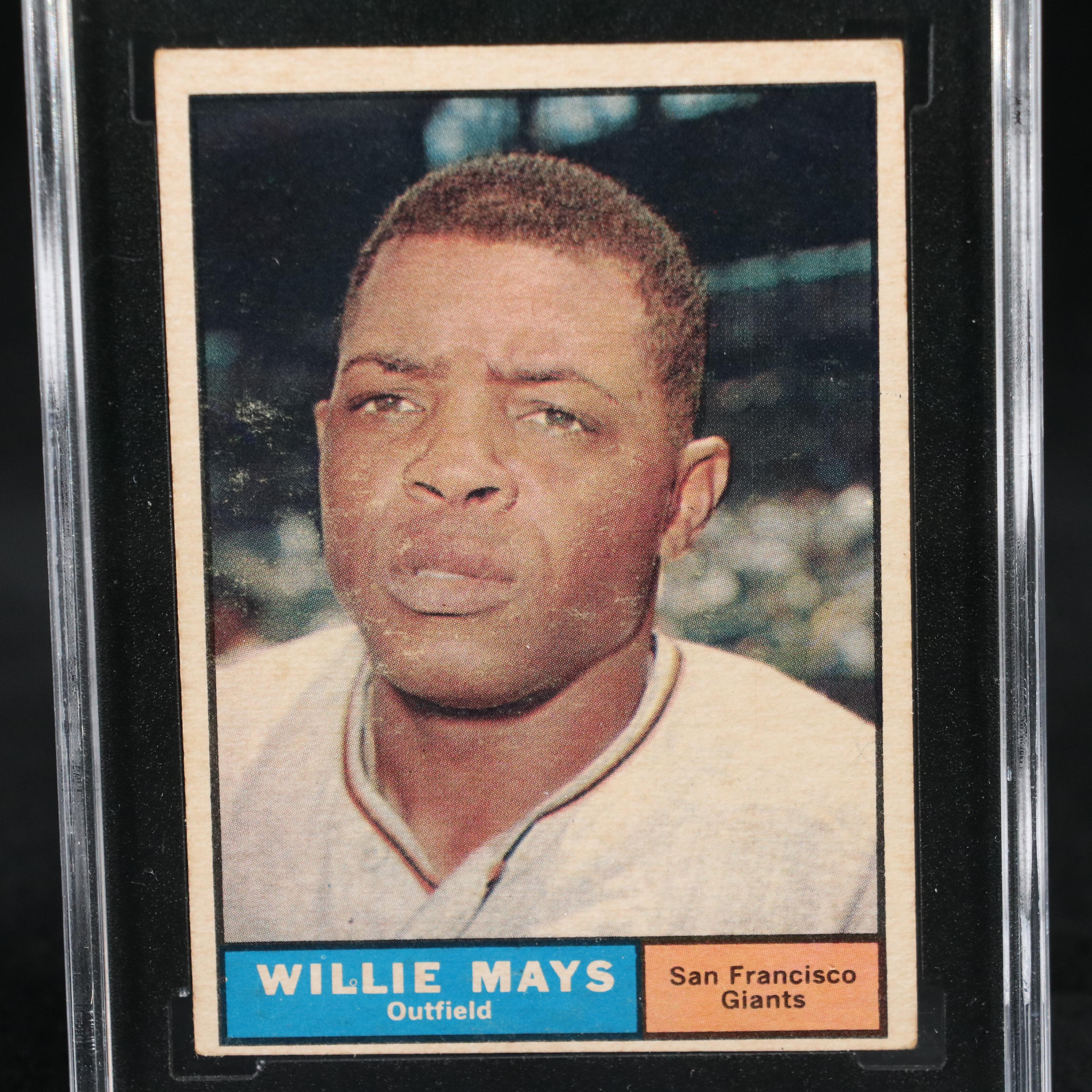 1961 Topps Willie Mays San Francisco Giants Baseball Card Graded SGC 3