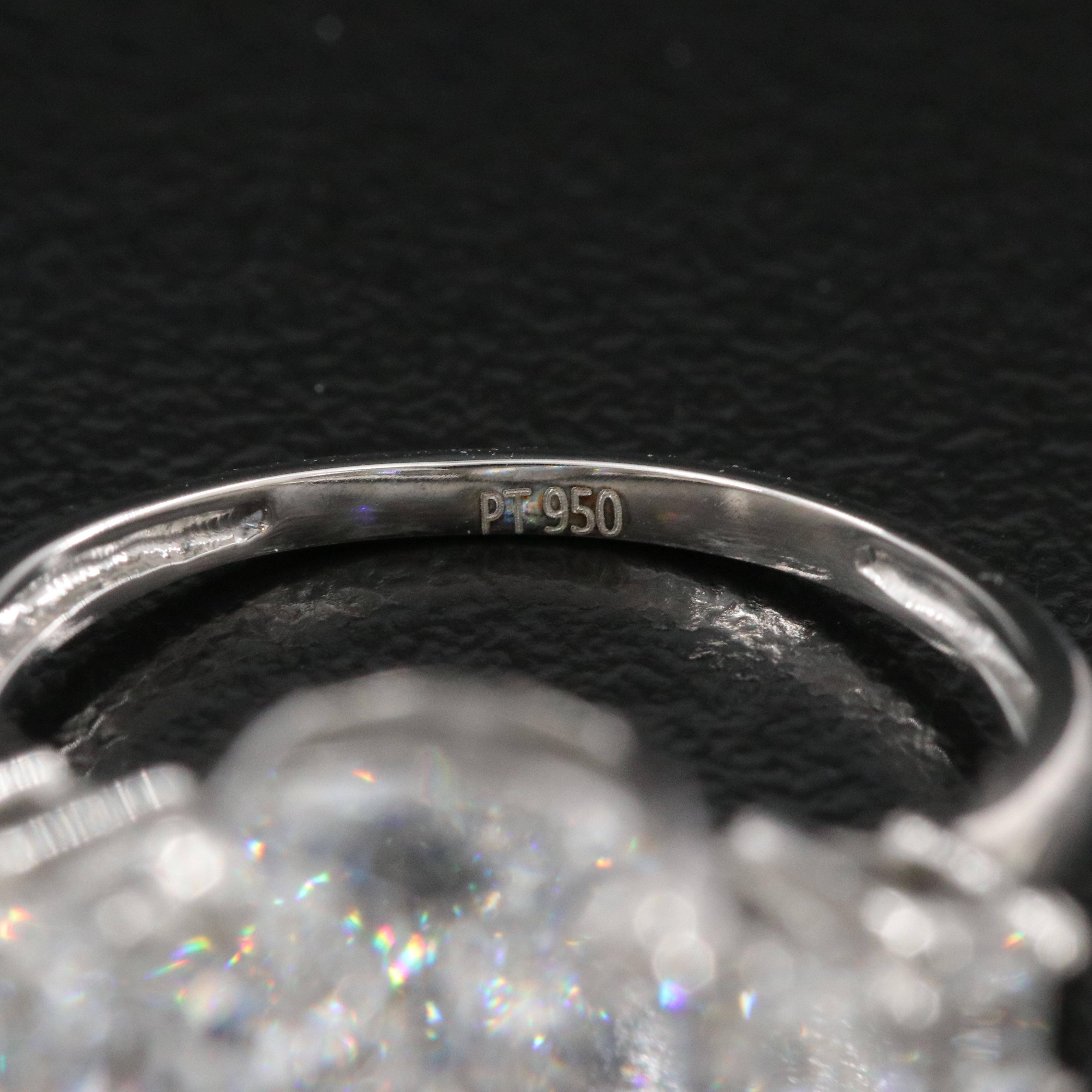 Platinum 6.08 CTW Lab Grown Diamond Ring with IGI Report