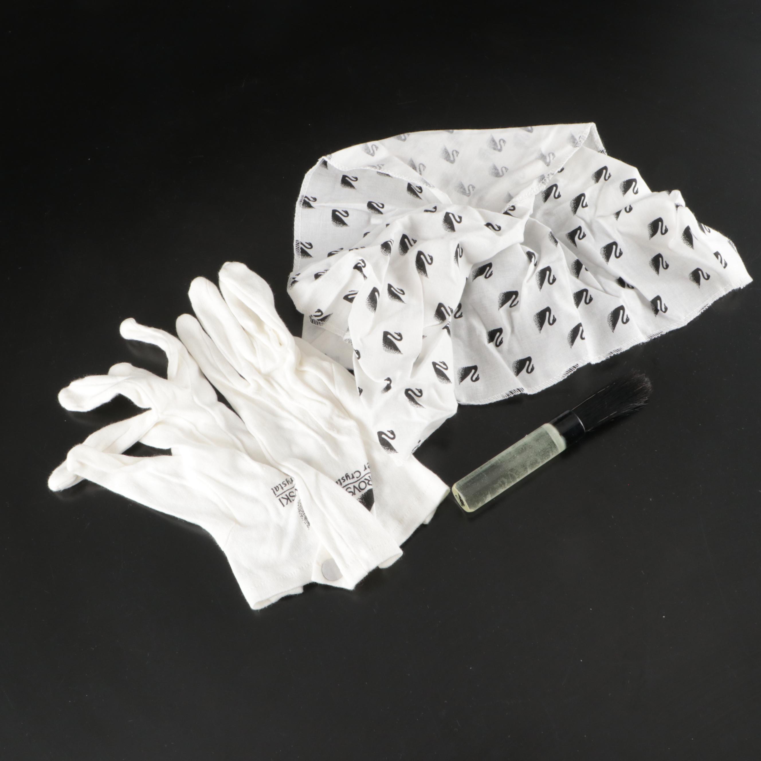 Swarovski Crystal Hearts with Other Figurines and Cleaning Kit