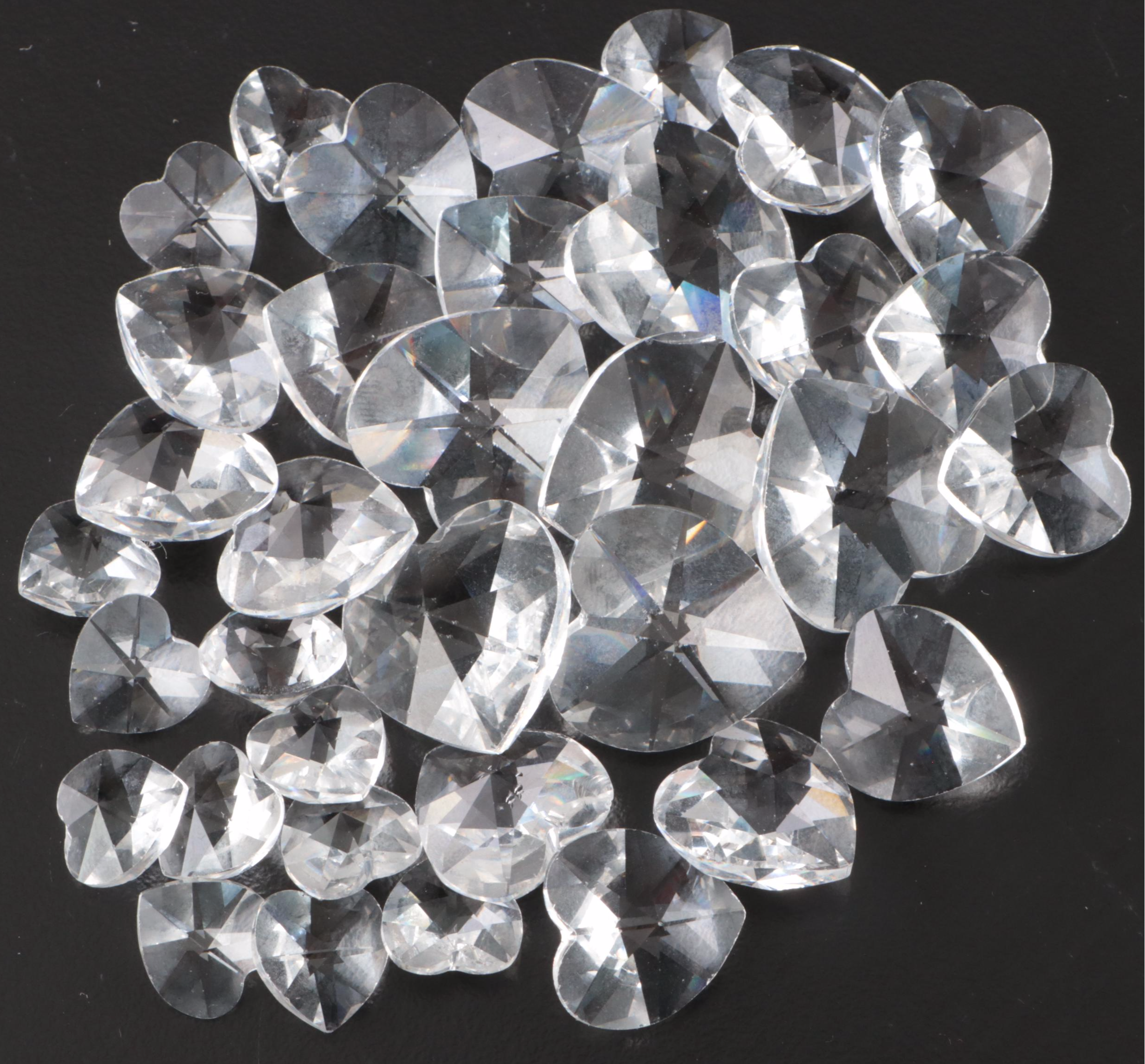 Swarovski Crystal Hearts with Other Figurines and Cleaning Kit