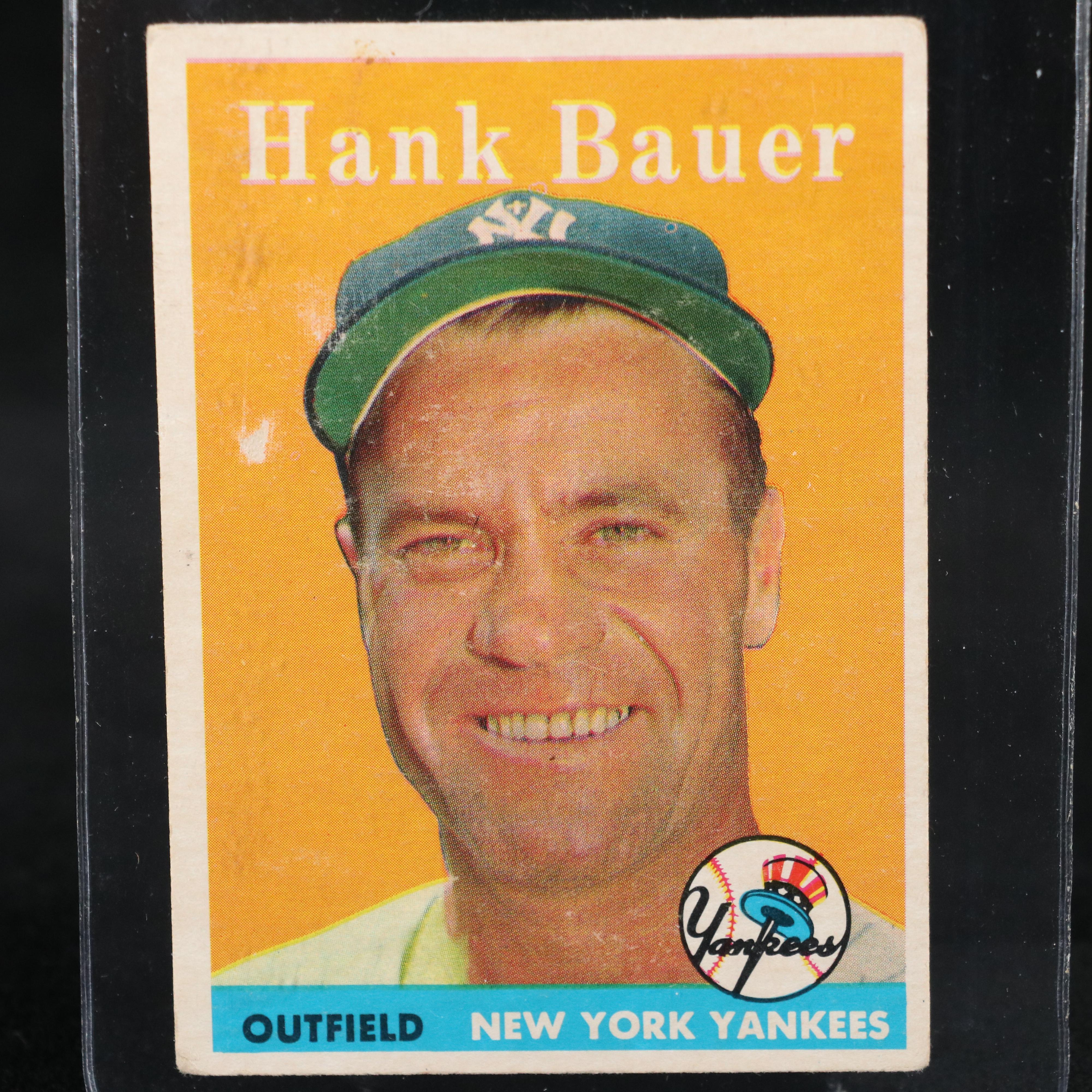 1958 Topps Hank Bauer New York Yankees Baseball Card