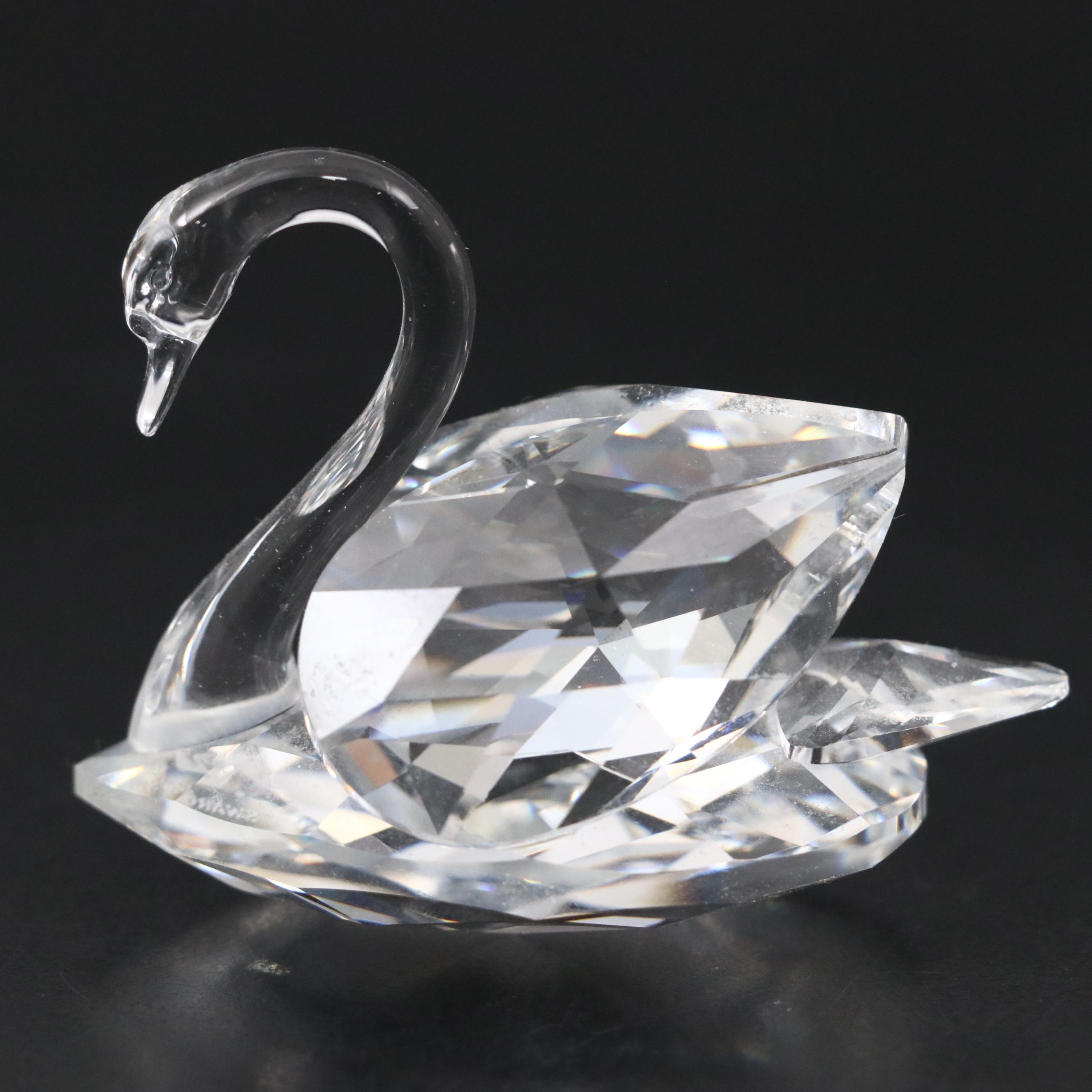 Swarovski Crystal Swan Figurines