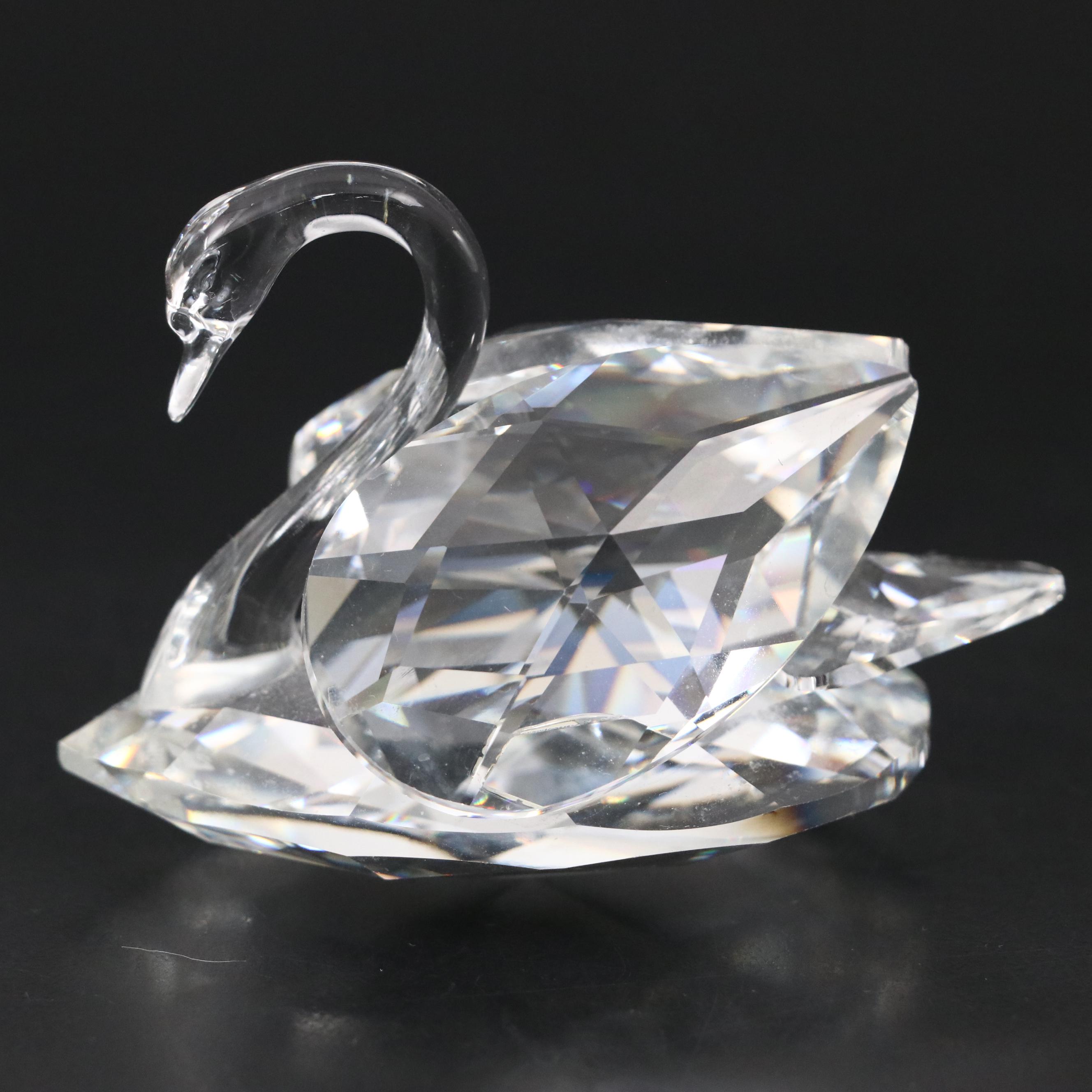 Swarovski Crystal Swan Figurines