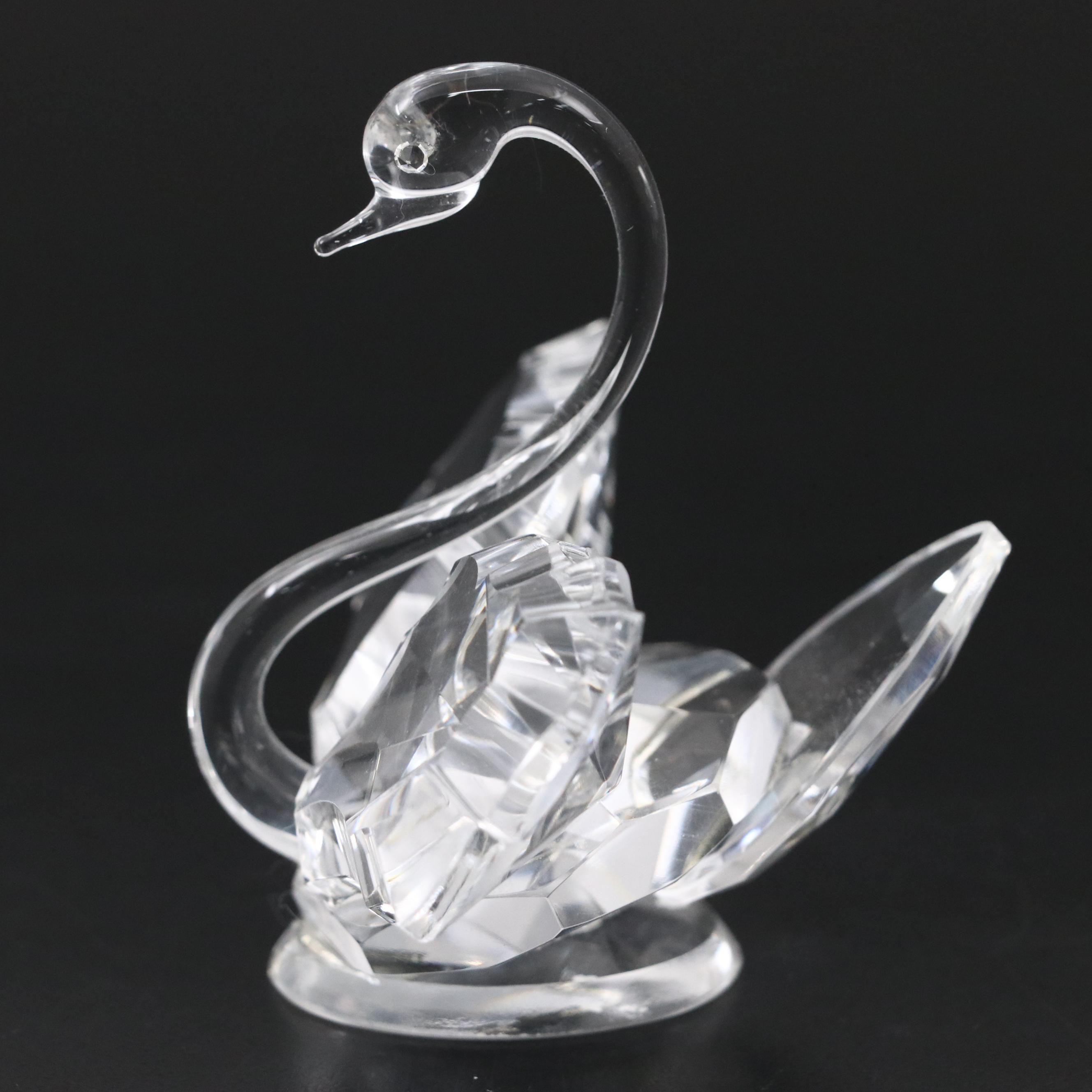 Swarovski Crystal Swan Figurines