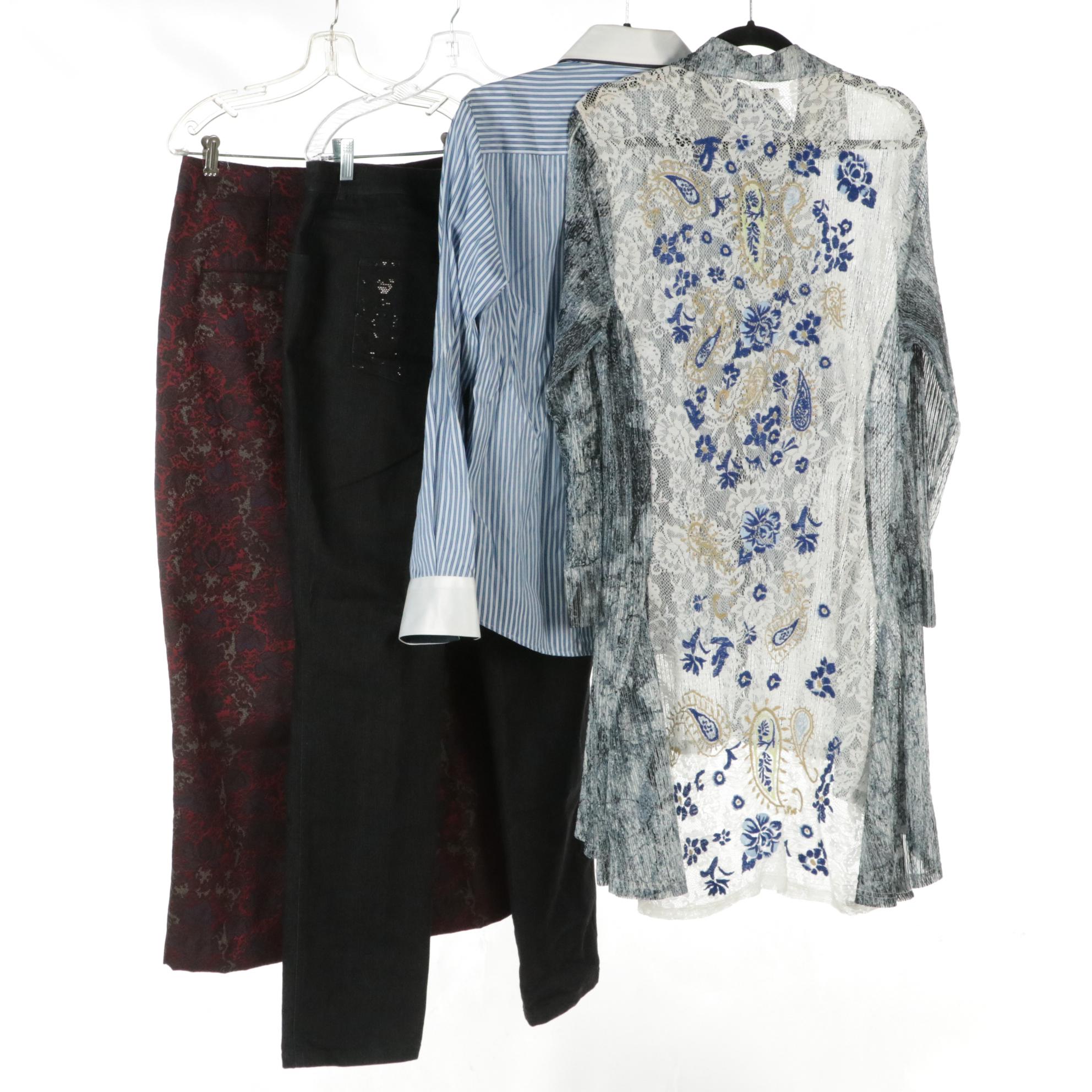 Free People Patterned Trousers, Thirty Six Degrees Slim Fit Button Down and More