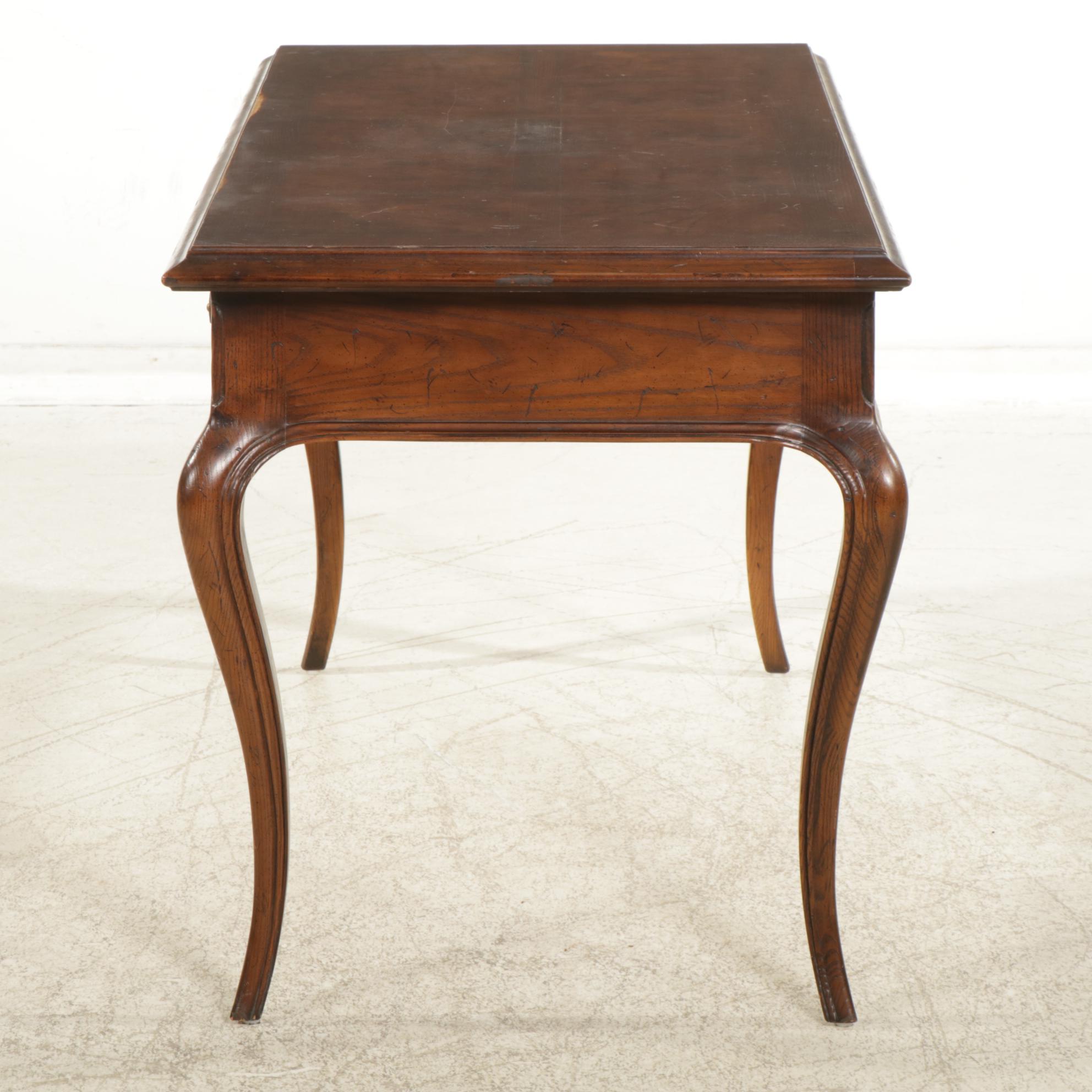 Henredon French Provincial Style Walnut Writing Desk, Mid to Late 20th Century