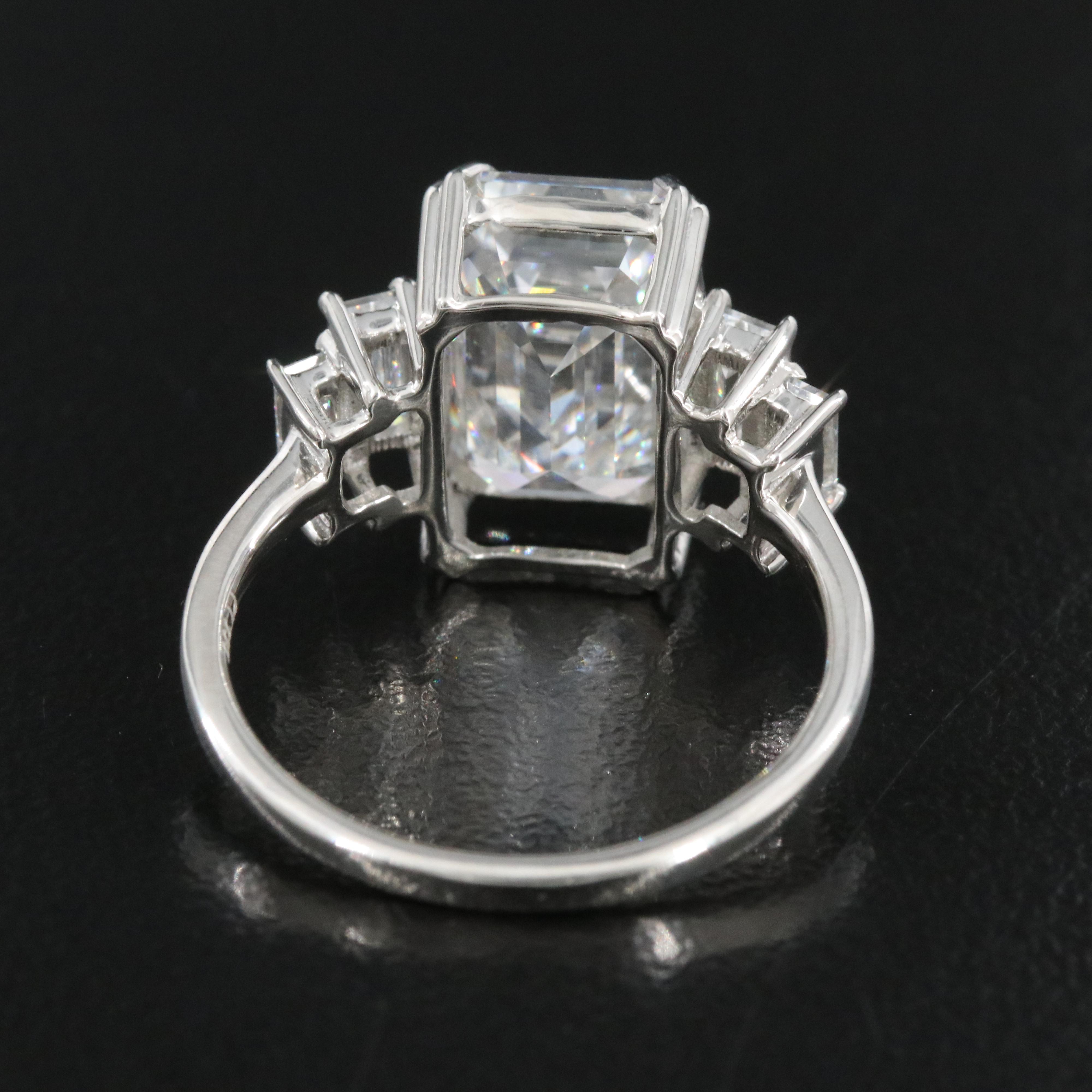 Platinum 6.20 CTW Lab Grown Diamond Ring with IGI Report