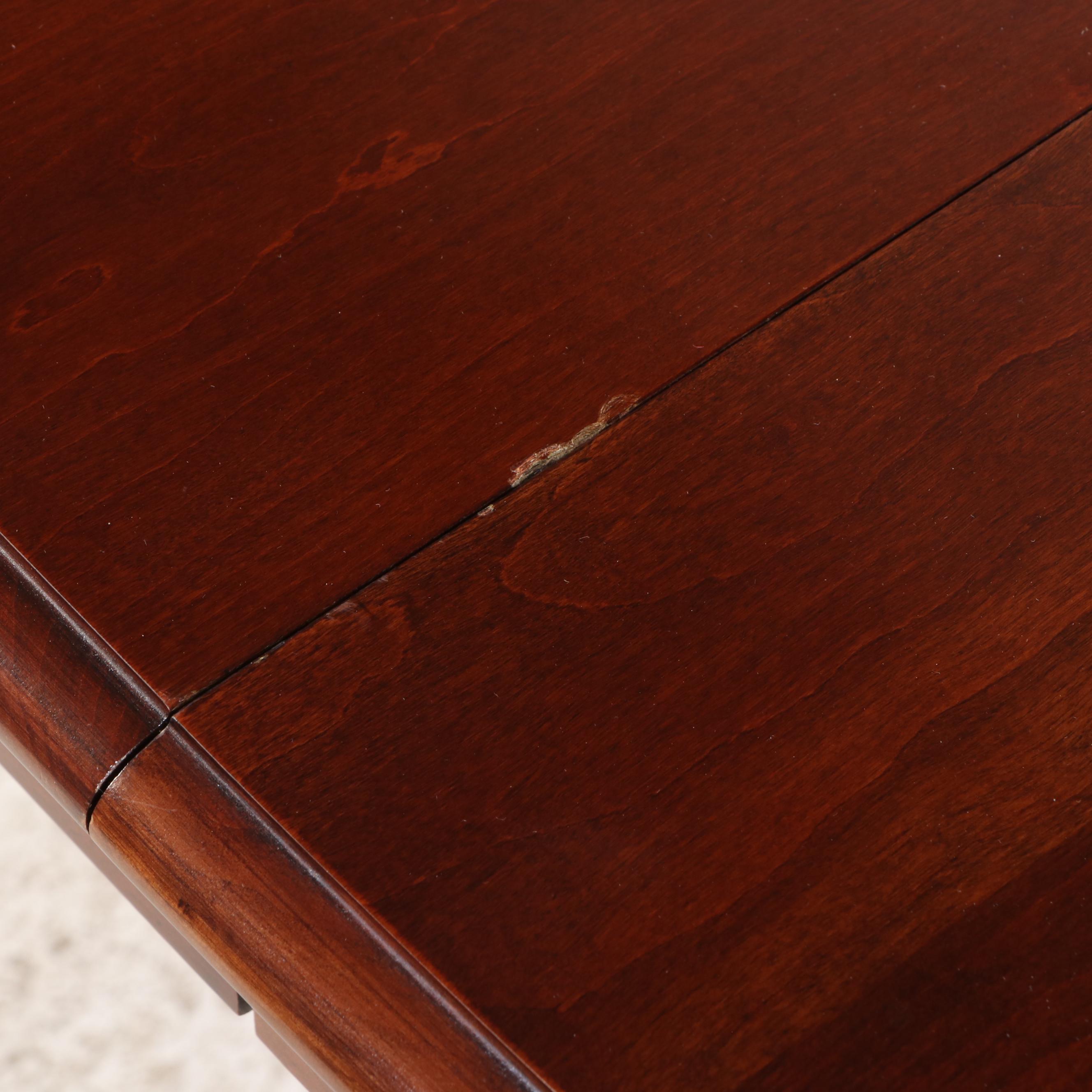 Tell City Chair Co. Queen Anne Style Cherry Dining Table and Eight Chairs