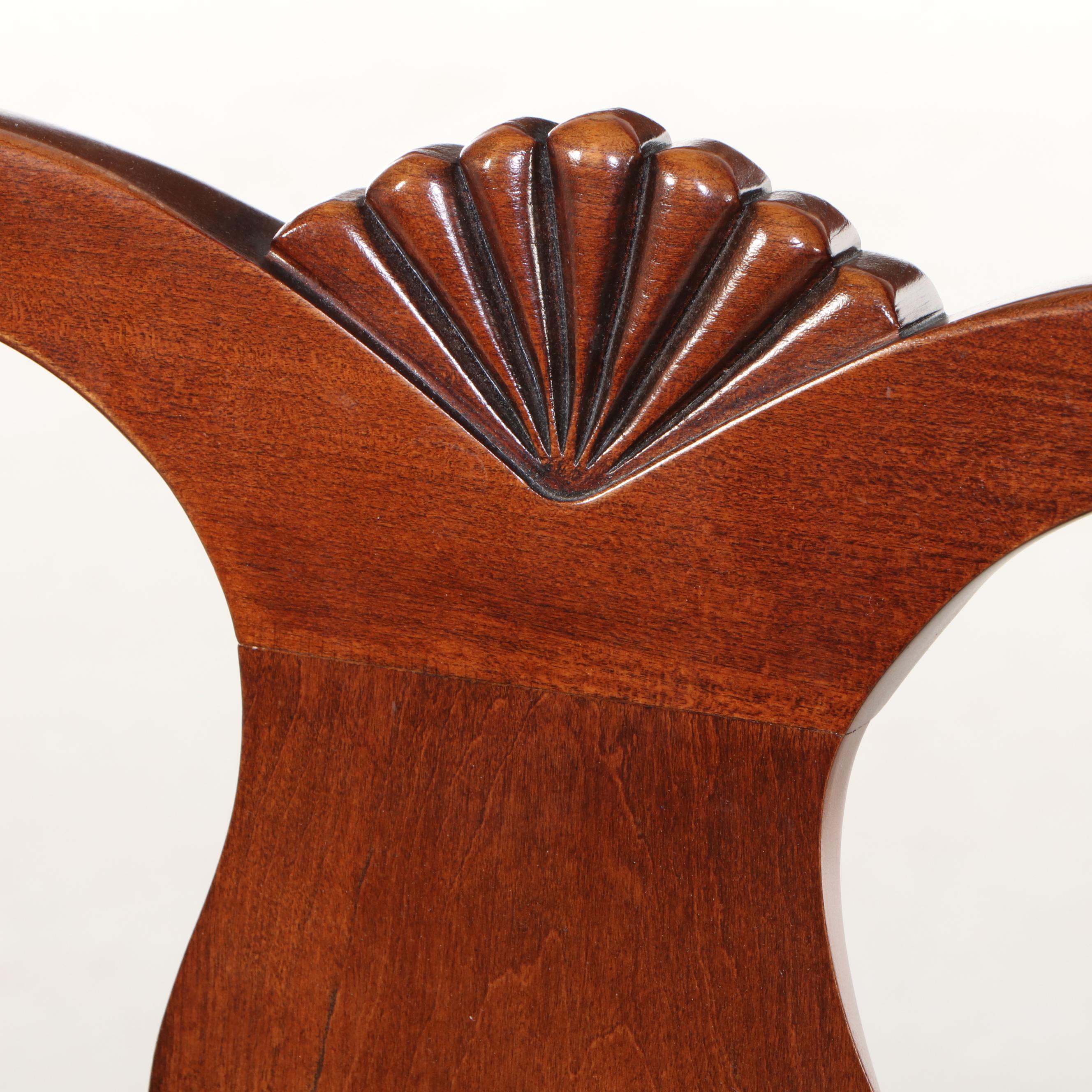 Tell City Chair Co. Queen Anne Style Cherry Dining Table and Eight Chairs