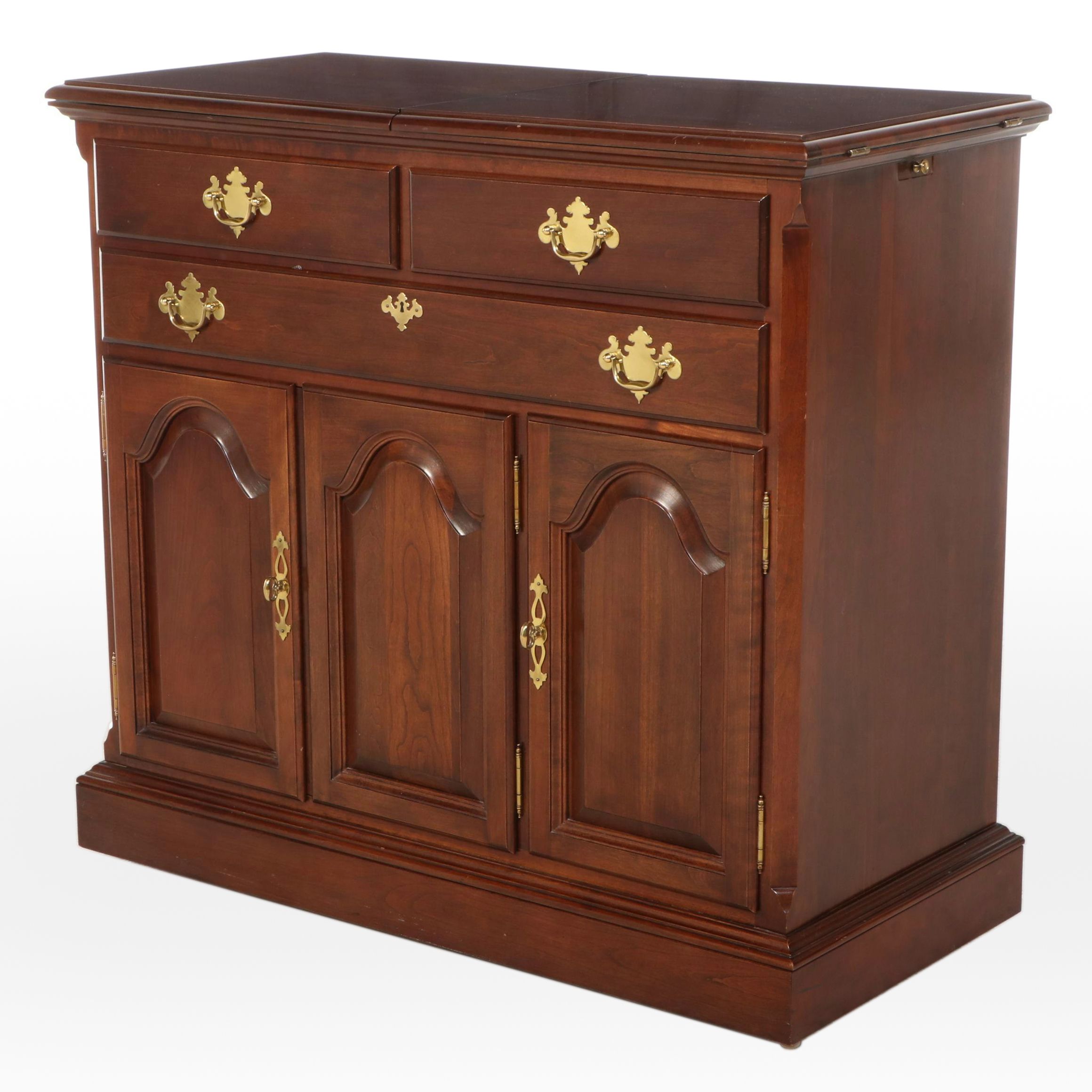 Tell City Chair Company "Tidewater Cherry" Federal Style Flip-Top Buffet