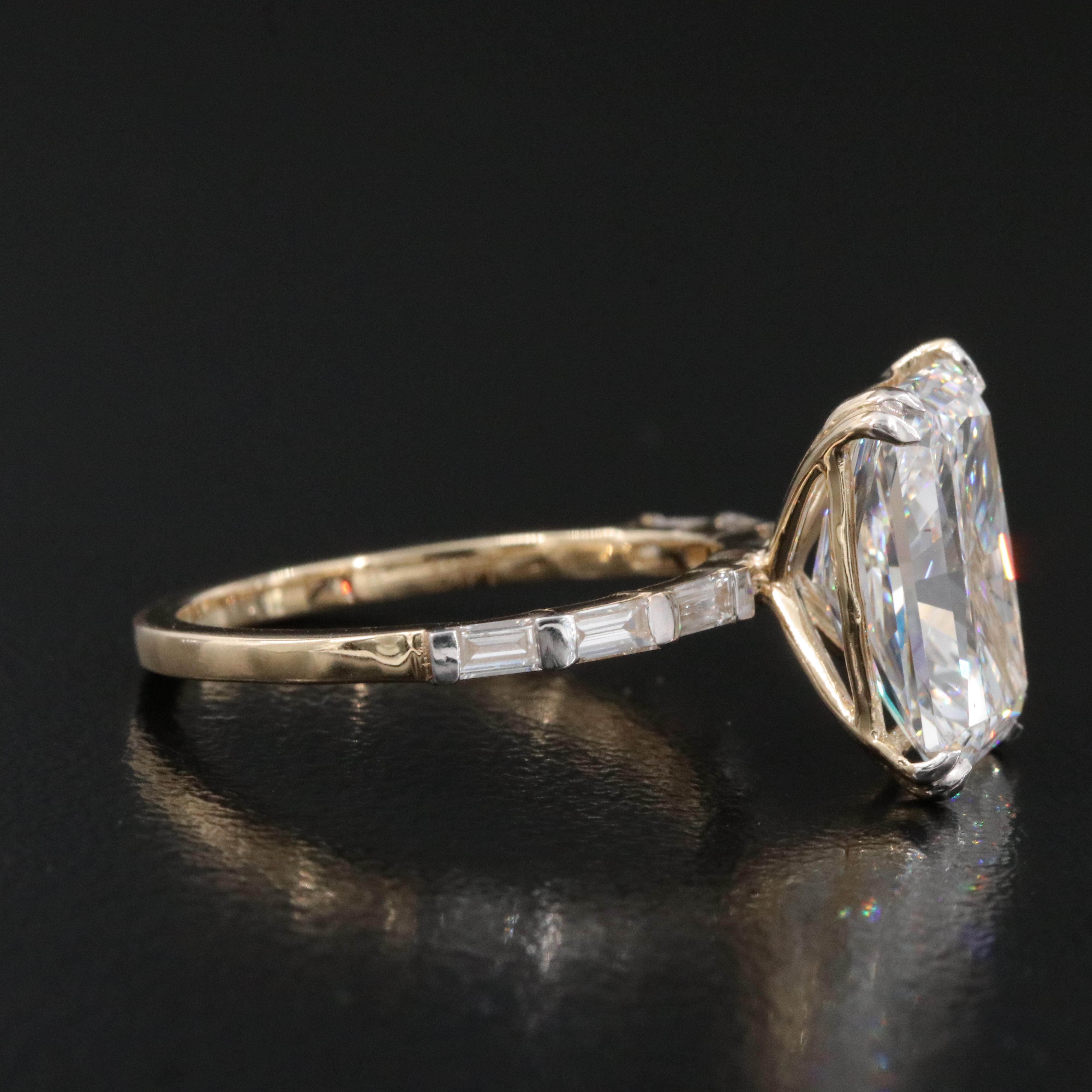 14K 5.32 CTW Lab Grown Diamond Ring with IGI Report