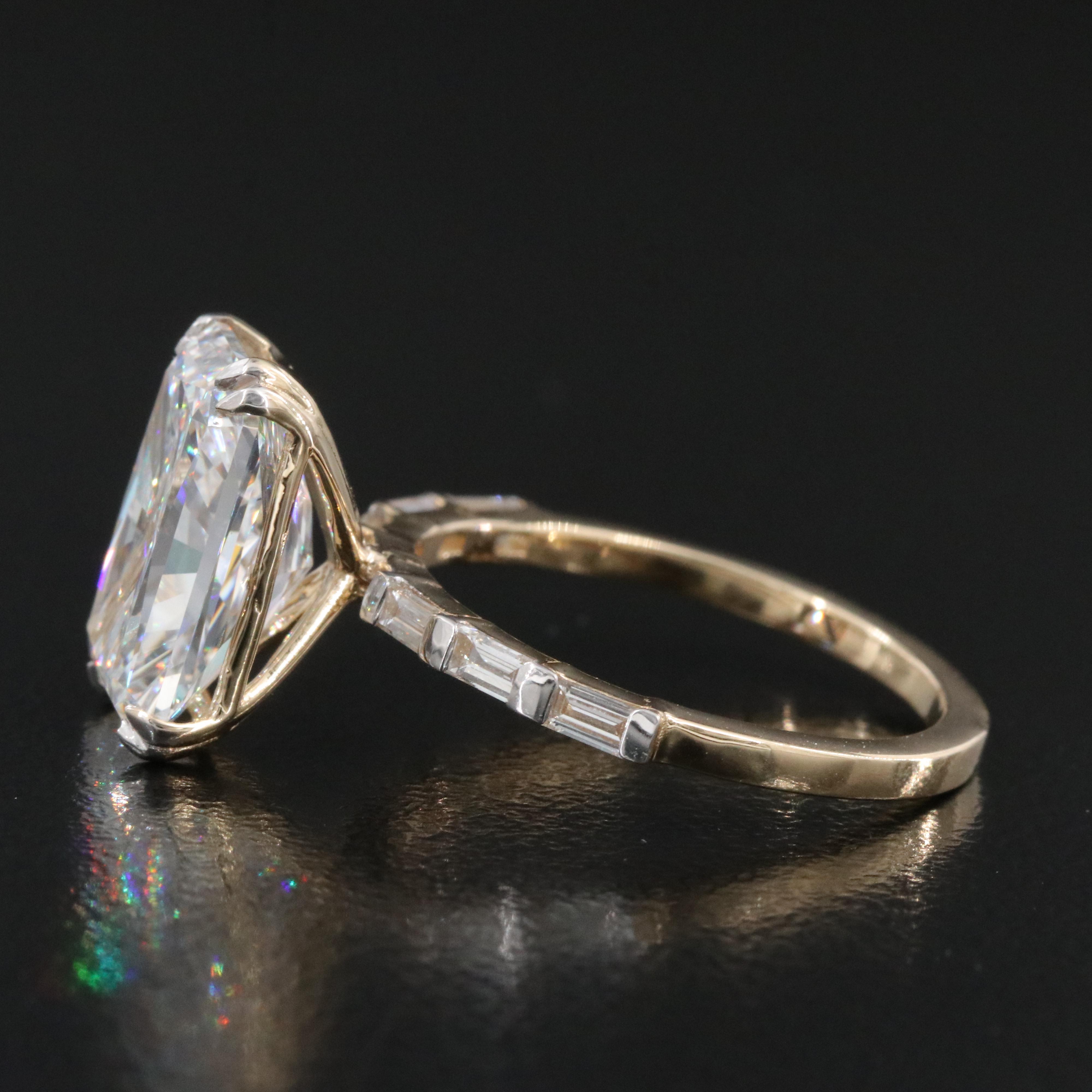 14K 5.32 CTW Lab Grown Diamond Ring with IGI Report