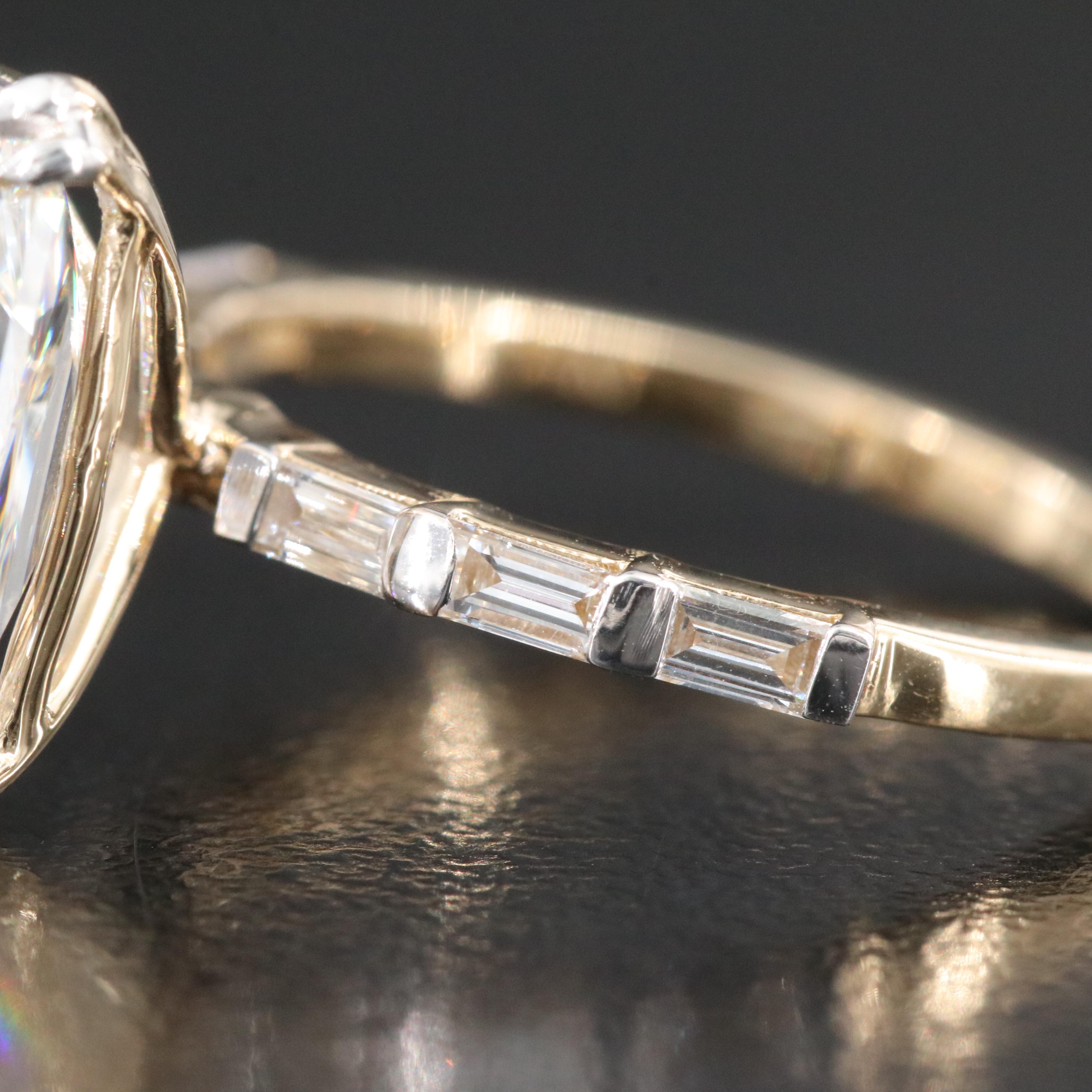 14K 5.32 CTW Lab Grown Diamond Ring with IGI Report